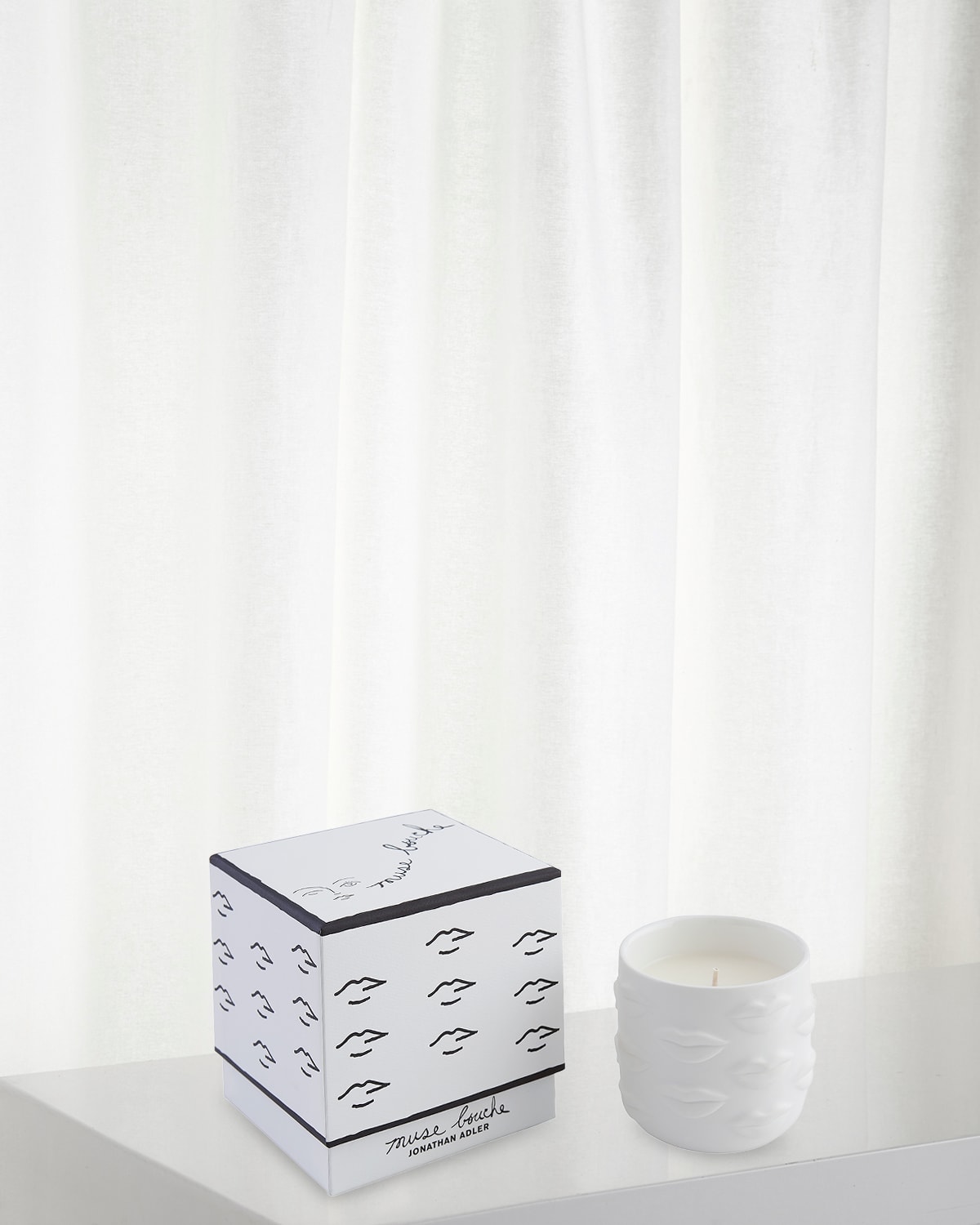 Jonathan Adler Muse Bouche Candle In White