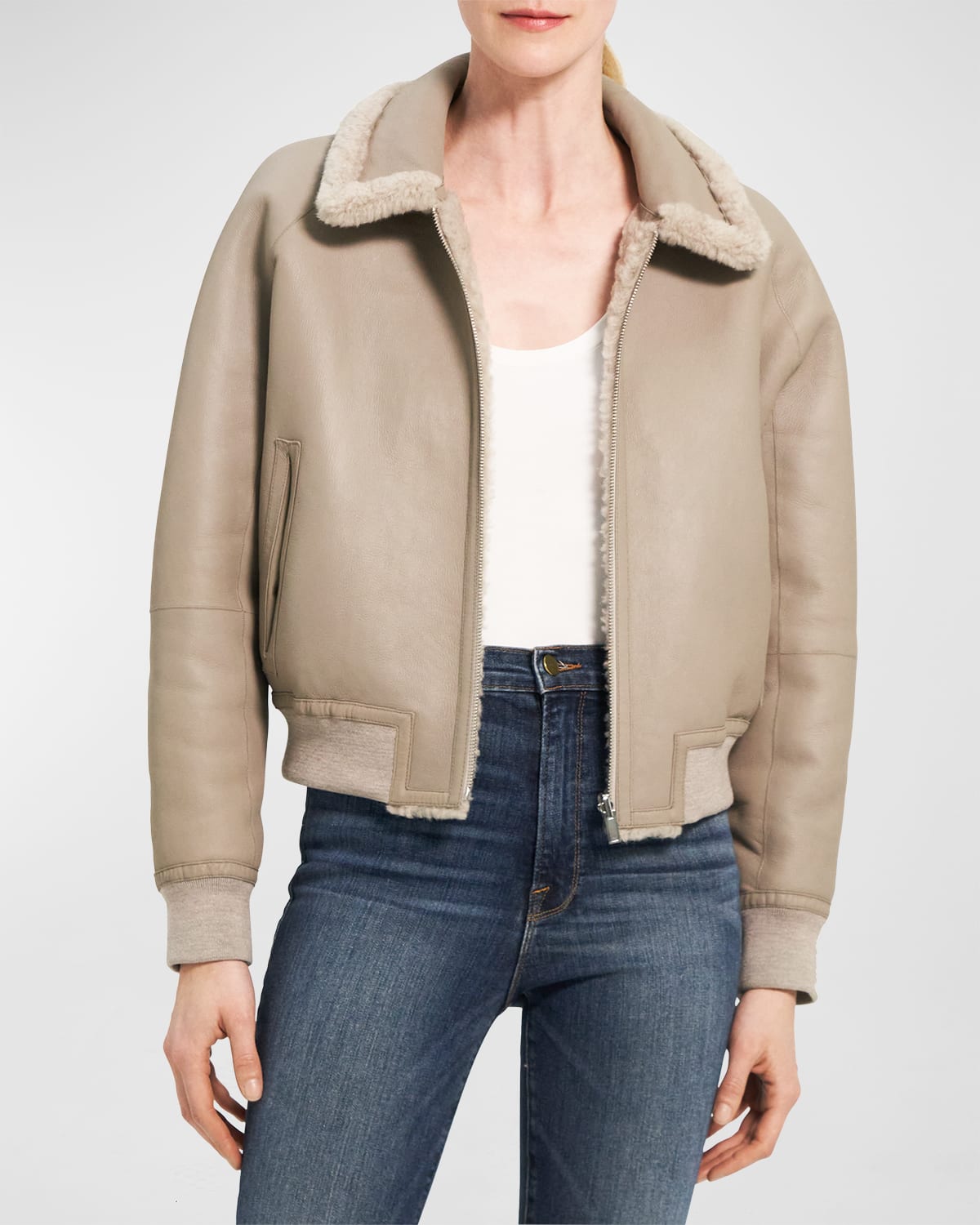 Theory reversible shearling coat clearance