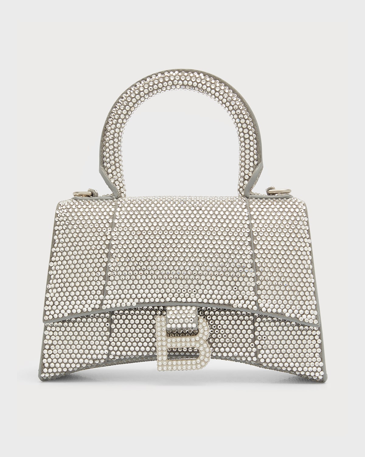Balenciaga Hourglass XS Strassed Top-Handle Bag
