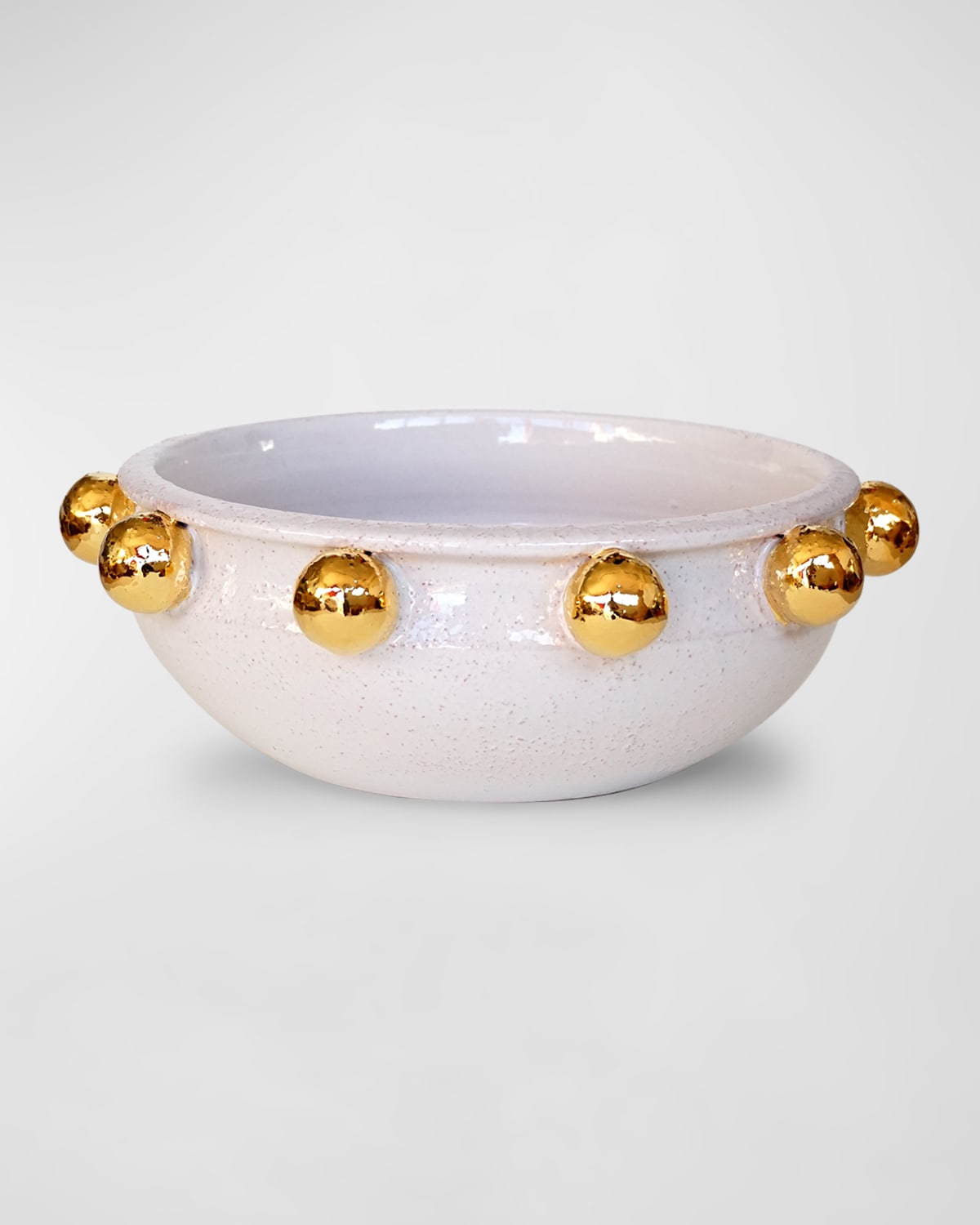 Ceramic Centerpiece W/ Golden Spheres