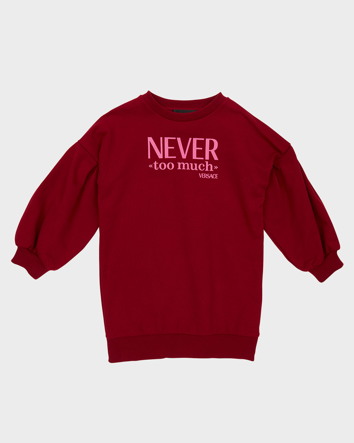 Versace Kids' Never Too Much Sweatshirt In Parade Red/pink