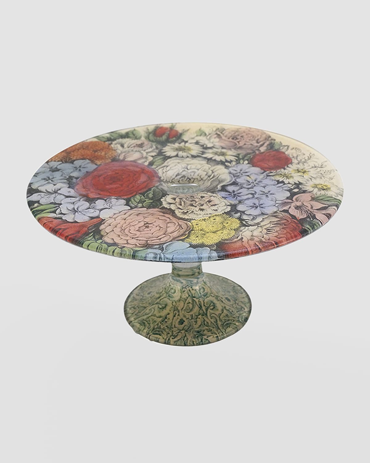 John Derian Floral Bouquet Stacking Cake Pedestal In Multi