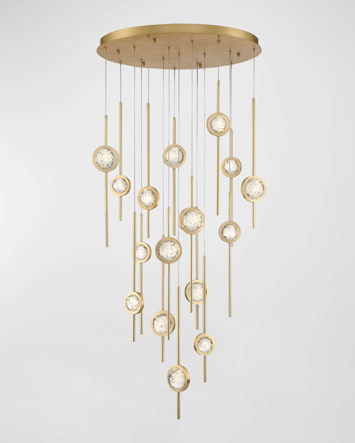 Eurofase Barletta 16-light Chandelier - 32" In Brass