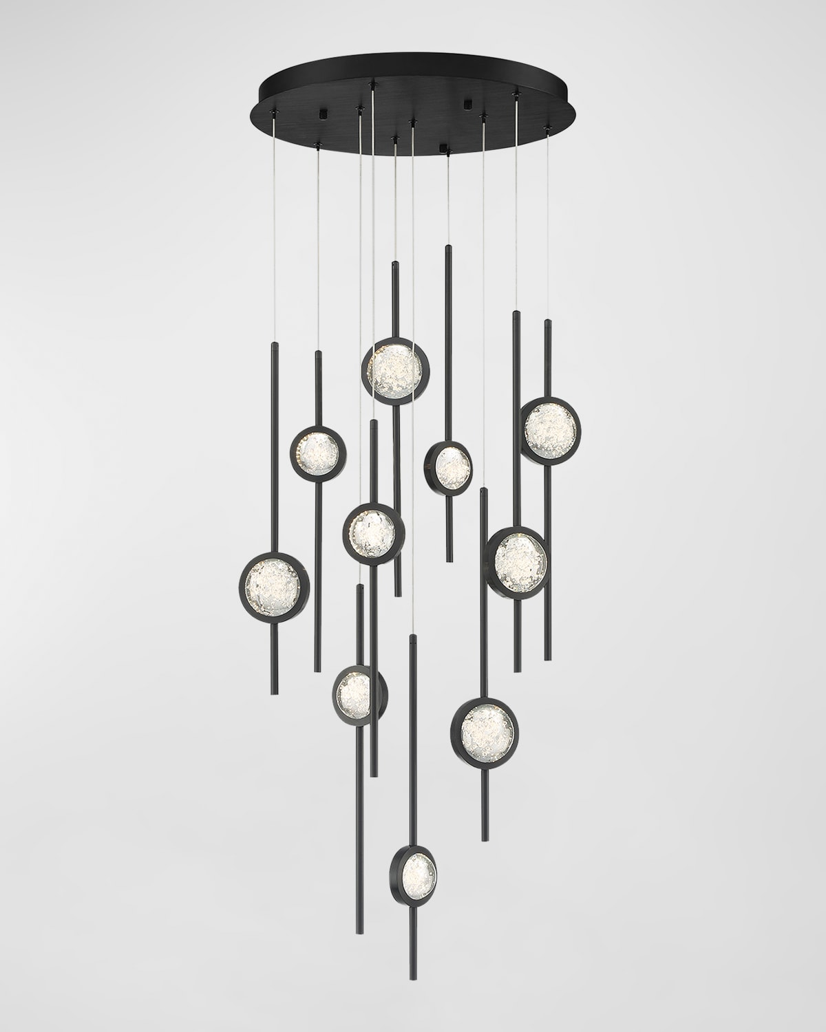 Eurofase Barletta 10-light Chandelier - 24" In Black