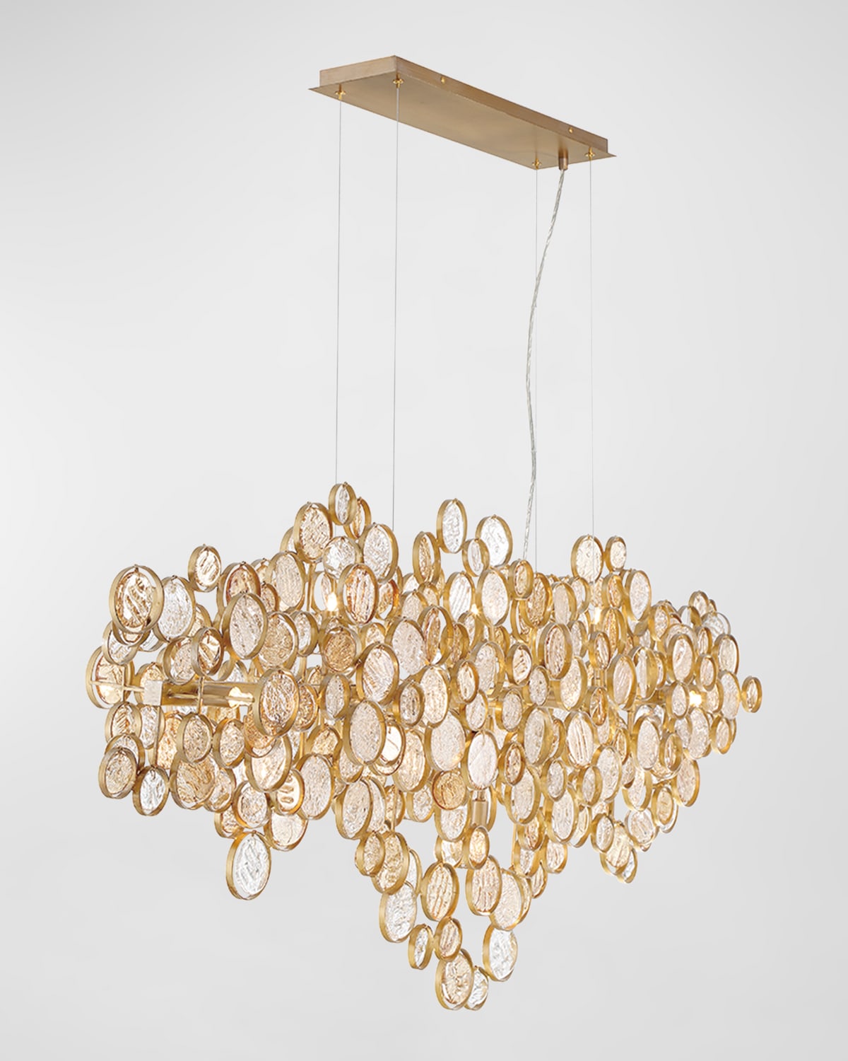 Shop Eurofase Trento 15-light Chandelier, 56" In Gold