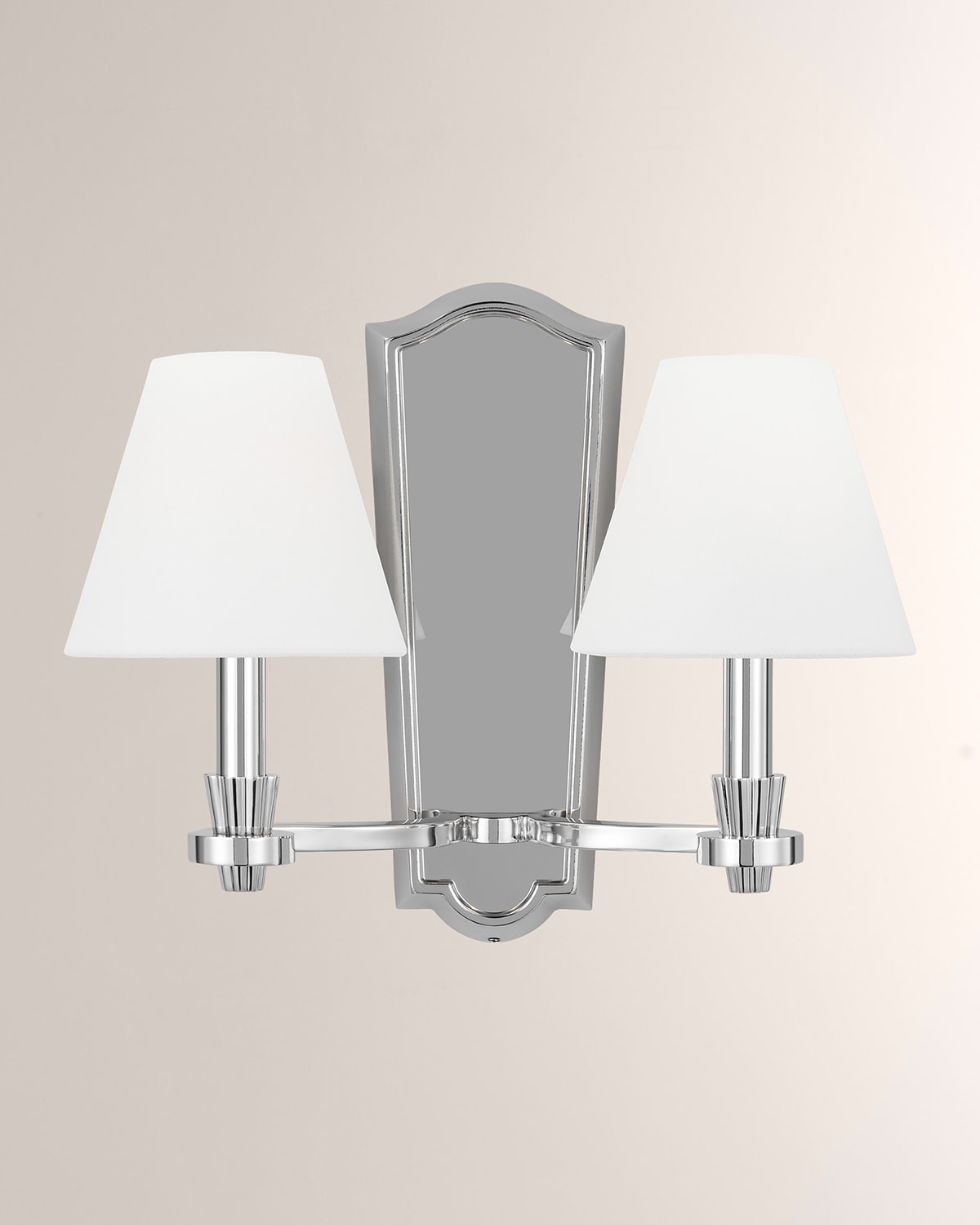 Shop Visual Comfort Studio Paisley Double Sconce By Alexa Hampton In Polished Nickel