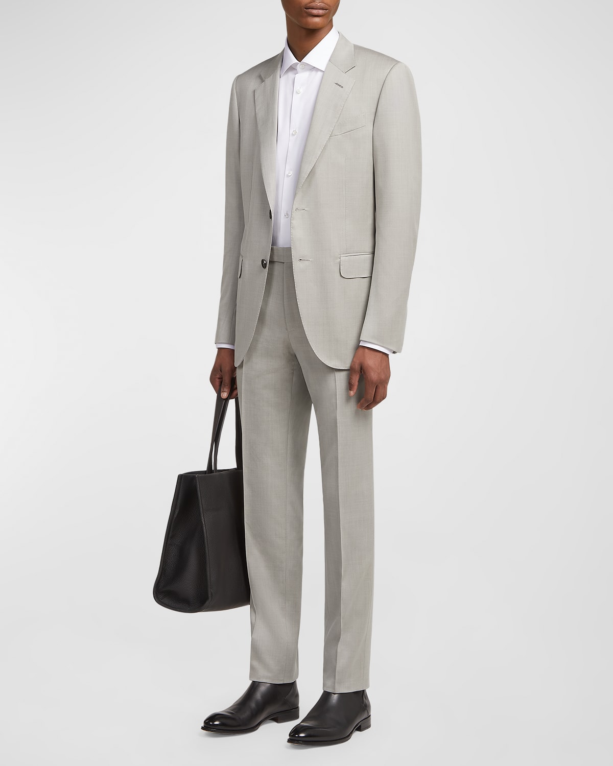 Zegna Taupe Centoventimila Wool Suit