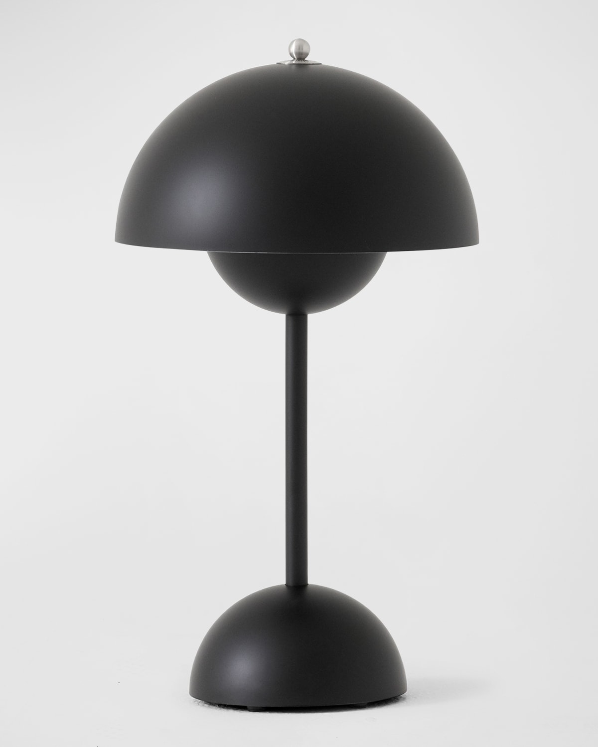 Shop Tradition Flowerpot Portable Led Table Lamp In Matte Black