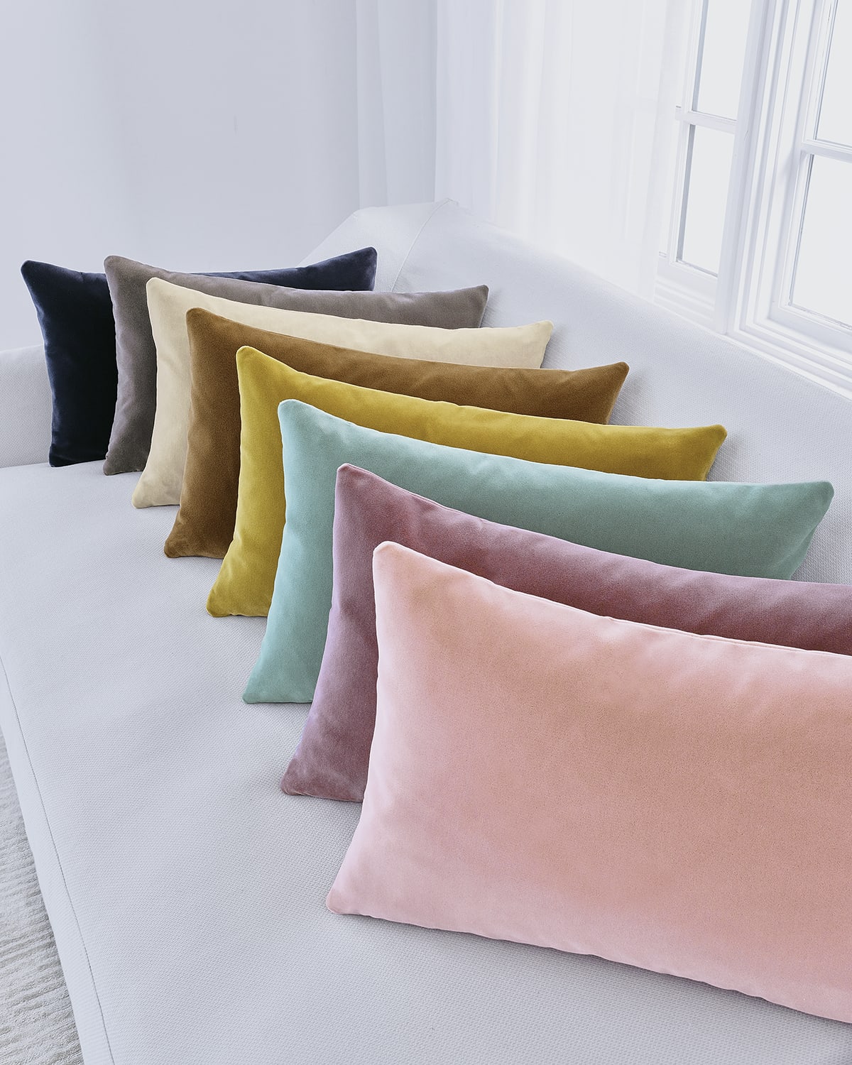 Shop Eastern Accents Capra Faux Mohair Decorative Pillow 15x26 In Mist