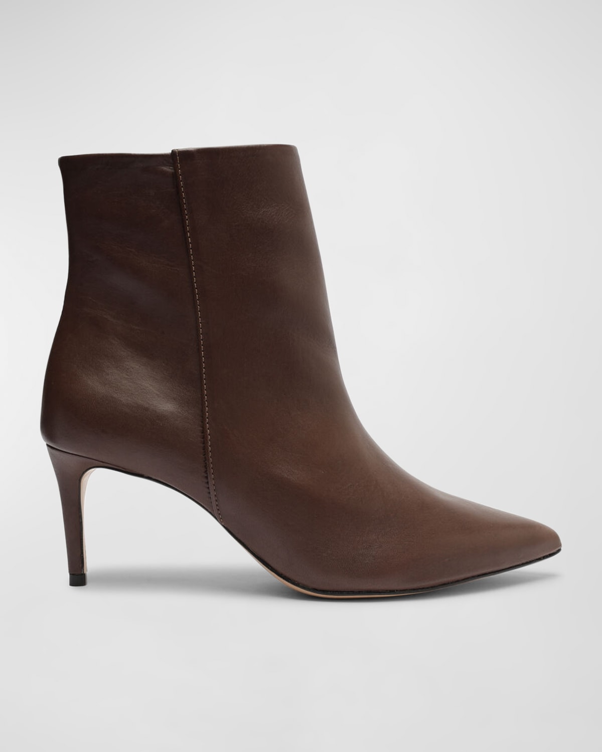 SCHUTZ MIKKI LEATHER STILETTO ANKLE BOOTS