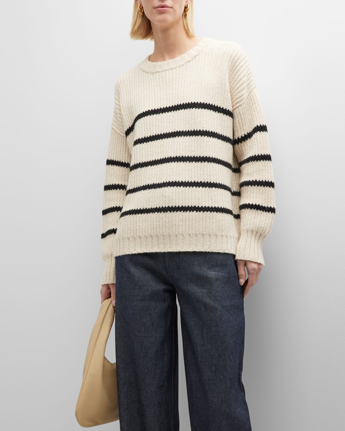 LAUDE the Label Field Drop-Shoulder Knit Sweater