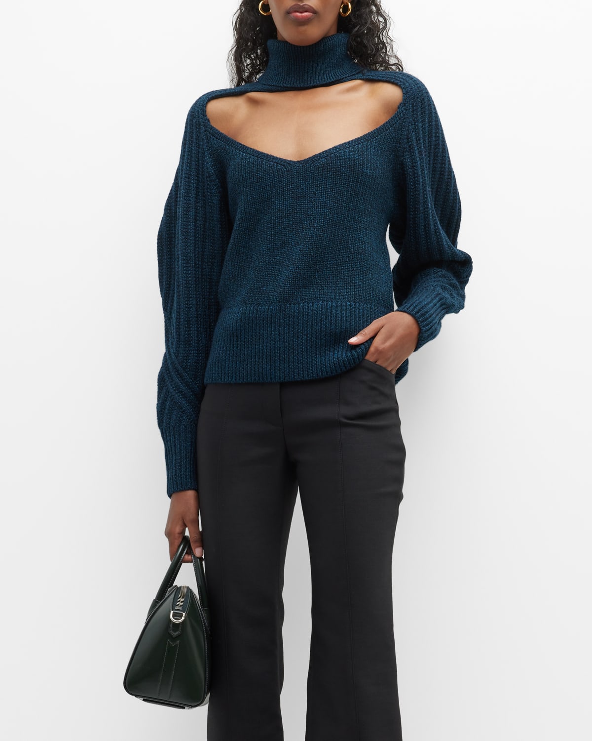 Murane Cut-Out Turtleneck Sweater