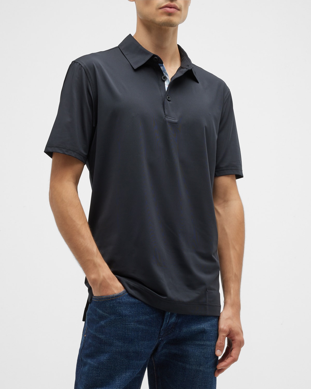Shop Robert Graham Men's Axelsen Polo Shirt In Black