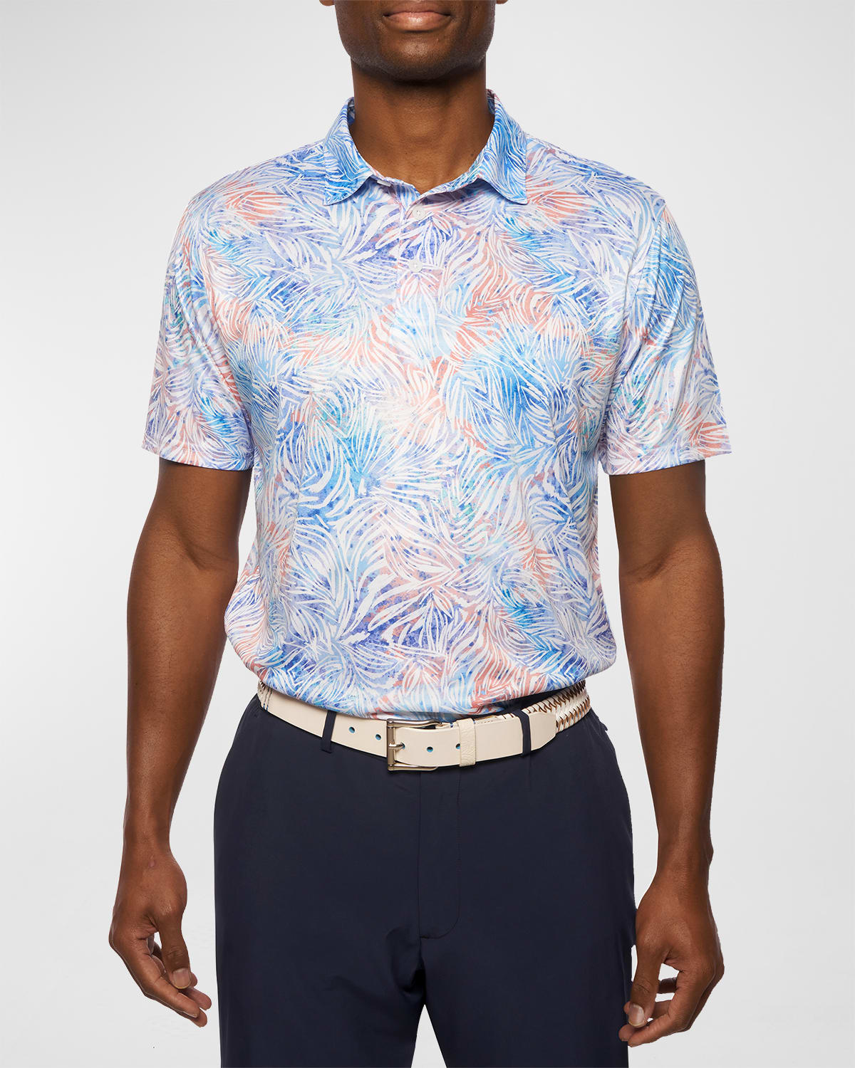 Robert Graham Gravity Print Short Sleeve Performance Polo In Multi