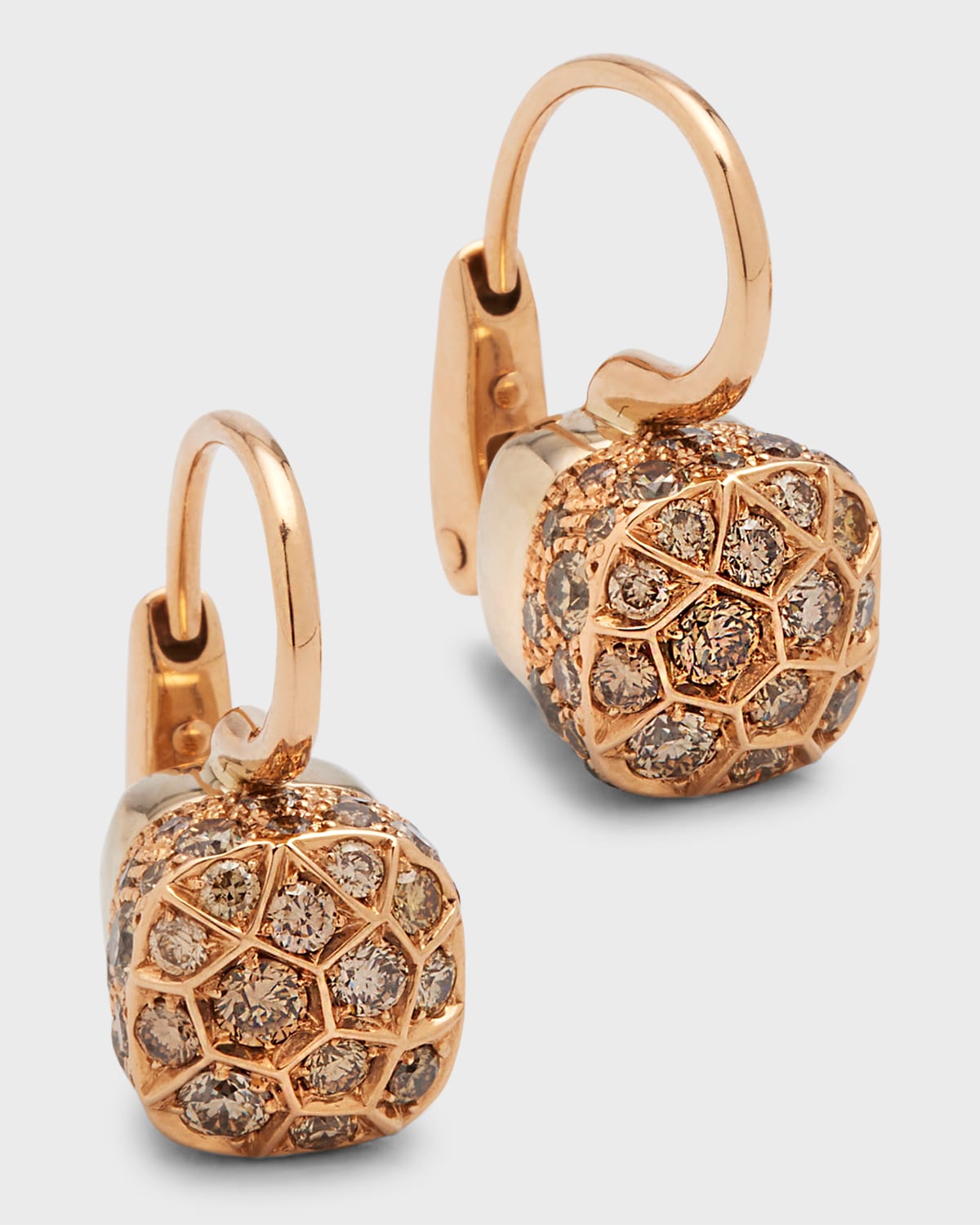 Pomellato Nudo Petit 18-karat Rose And White Gold Diamond Earrings