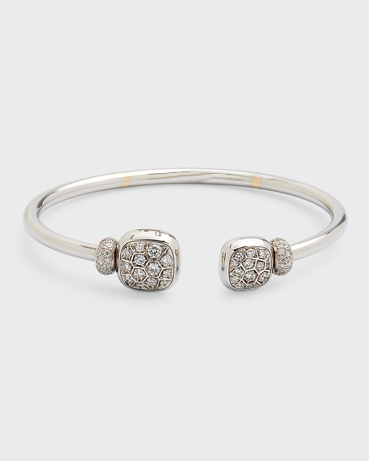 Pomellato Women's Nudo Petit 18k Rose Gold, 18k White Gold, Diamond & White Topaz Cuff Bracelet