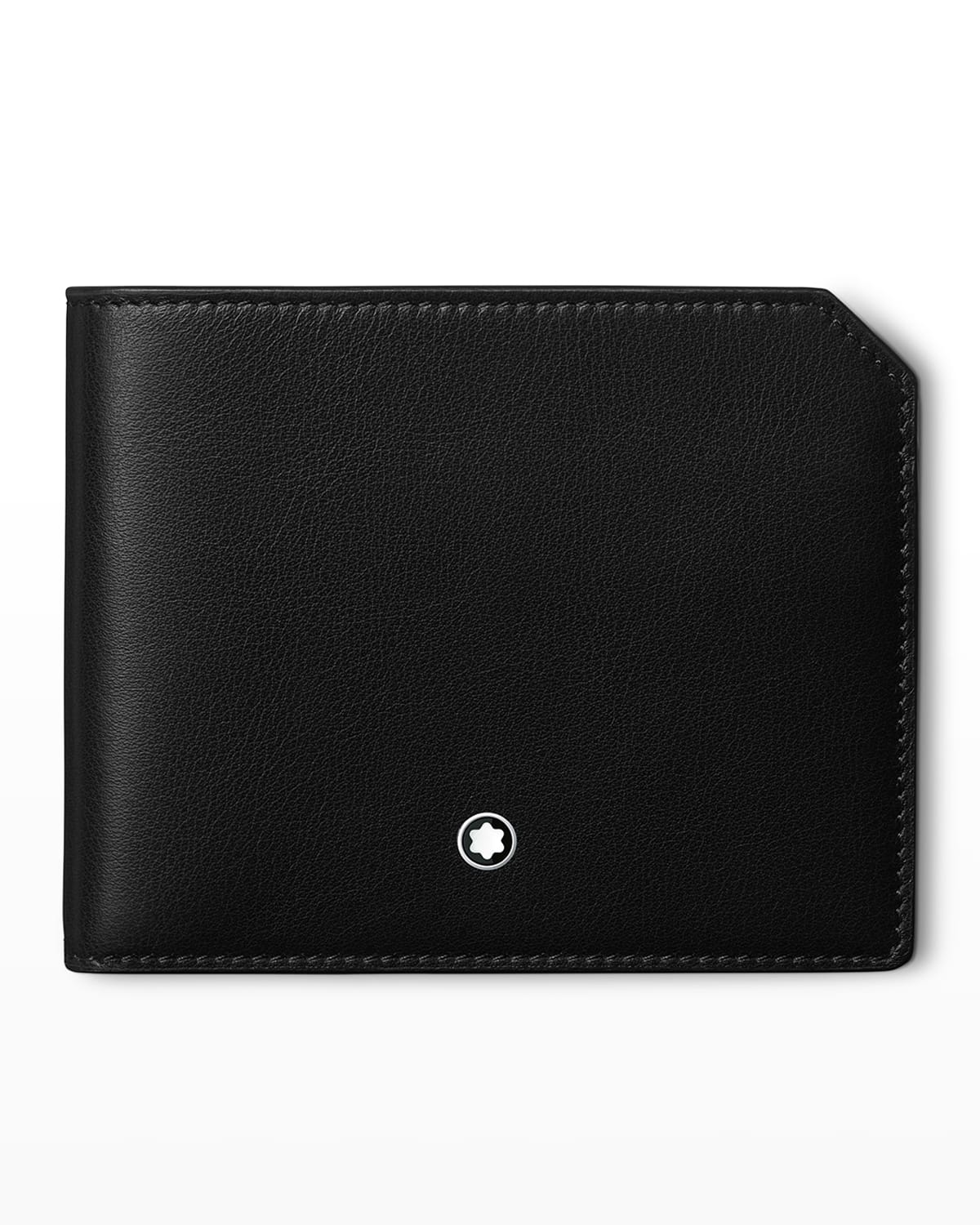 Shop Montblanc Men's Meisterstück Leather Bifold Wallet In Black