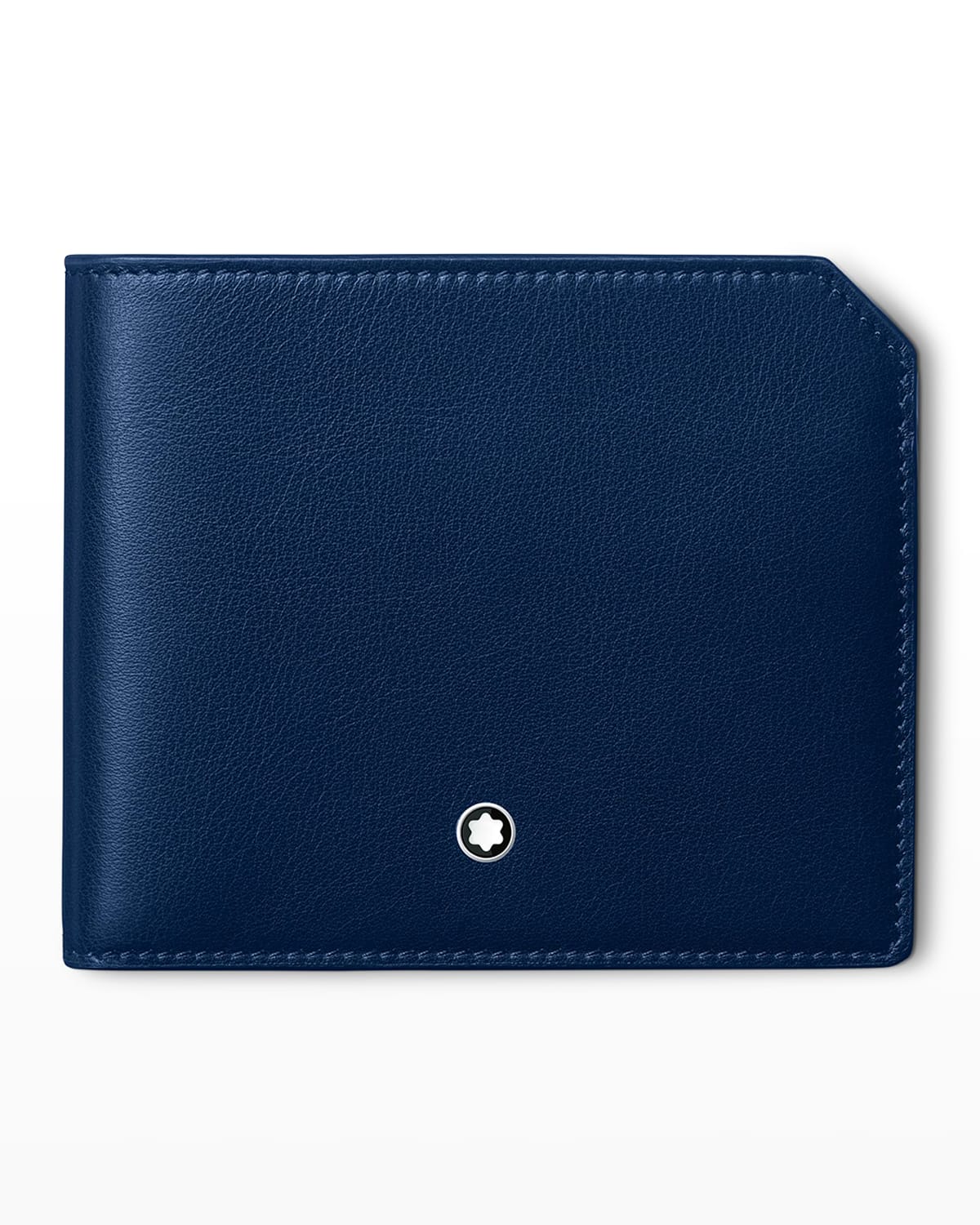 Shop Montblanc Men's Meisterstück Leather Bifold Wallet In Blue