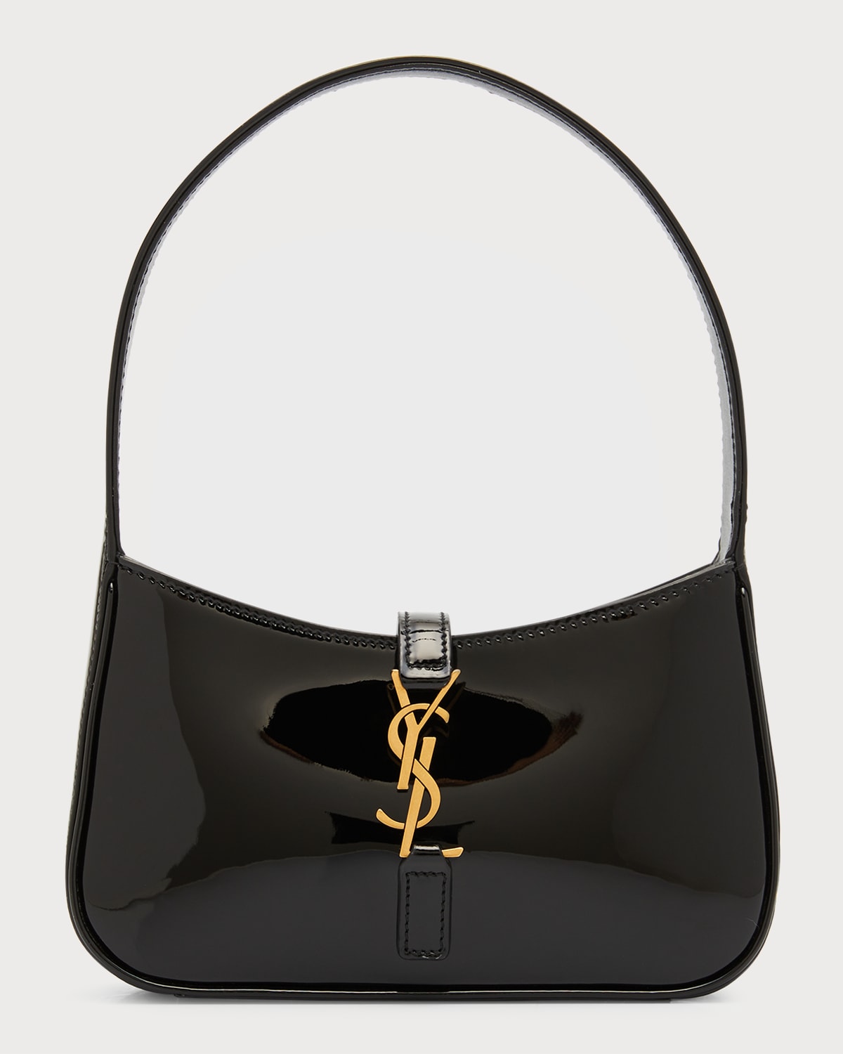 Calypso Patent Leather Shoulder Bag in Black - Saint Laurent