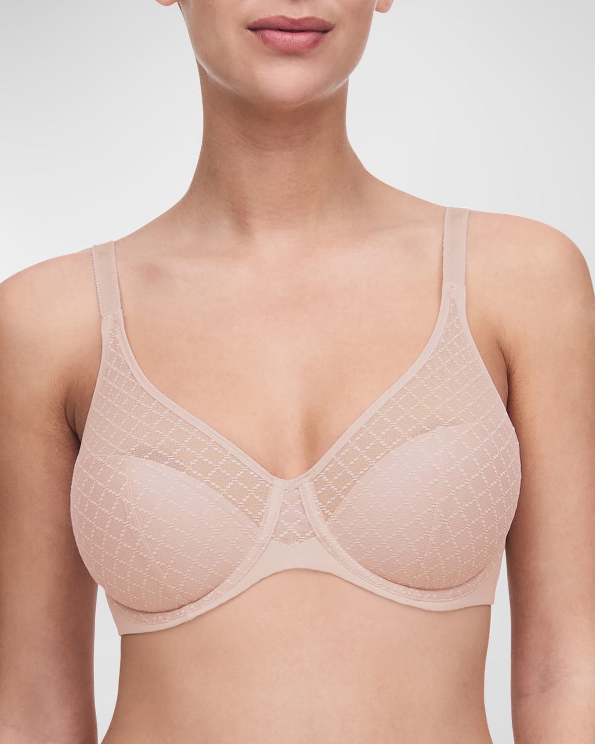 Shop Chantelle Norah Lace Molded Bra In Rose