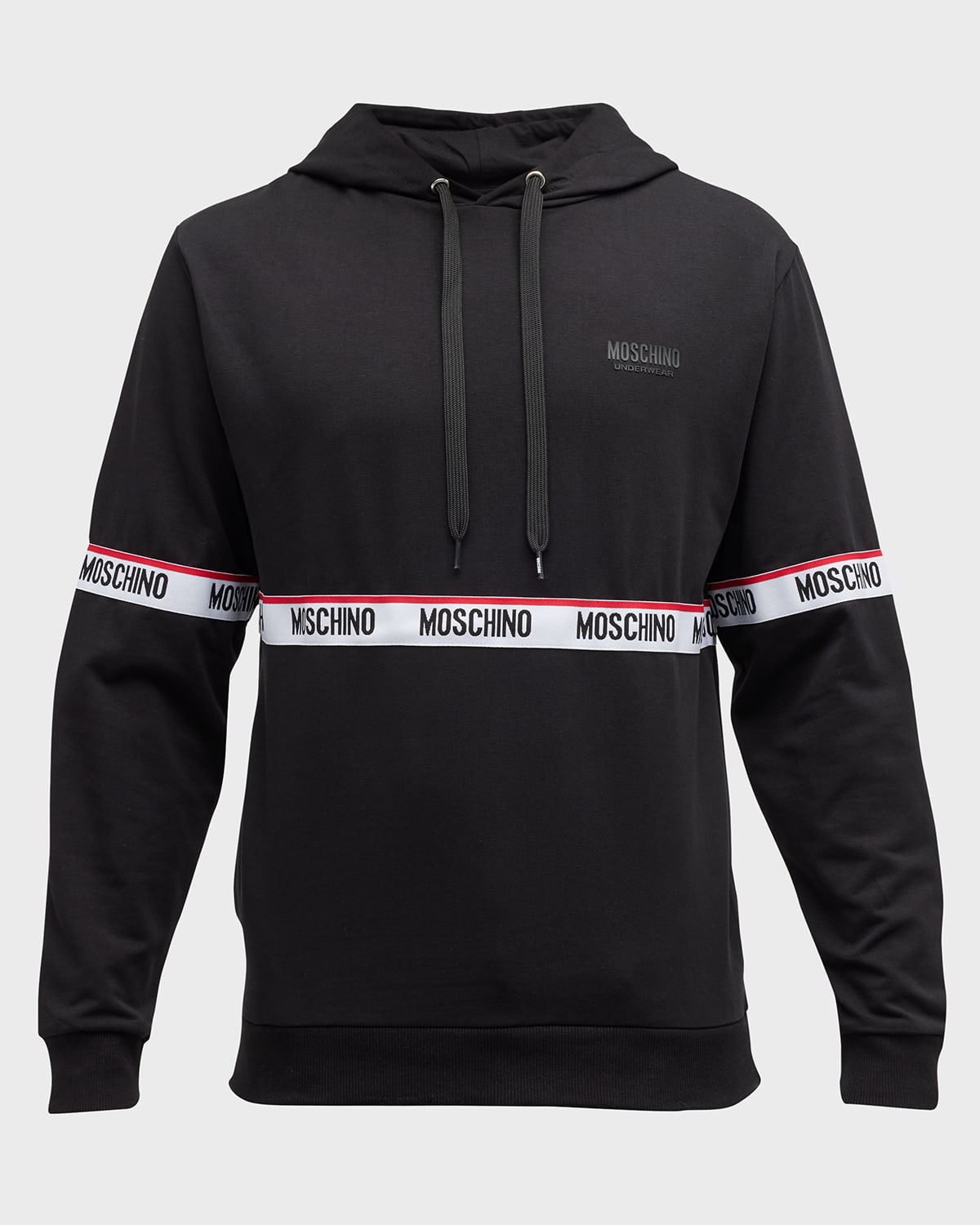 Moschino u shop tape hoodie