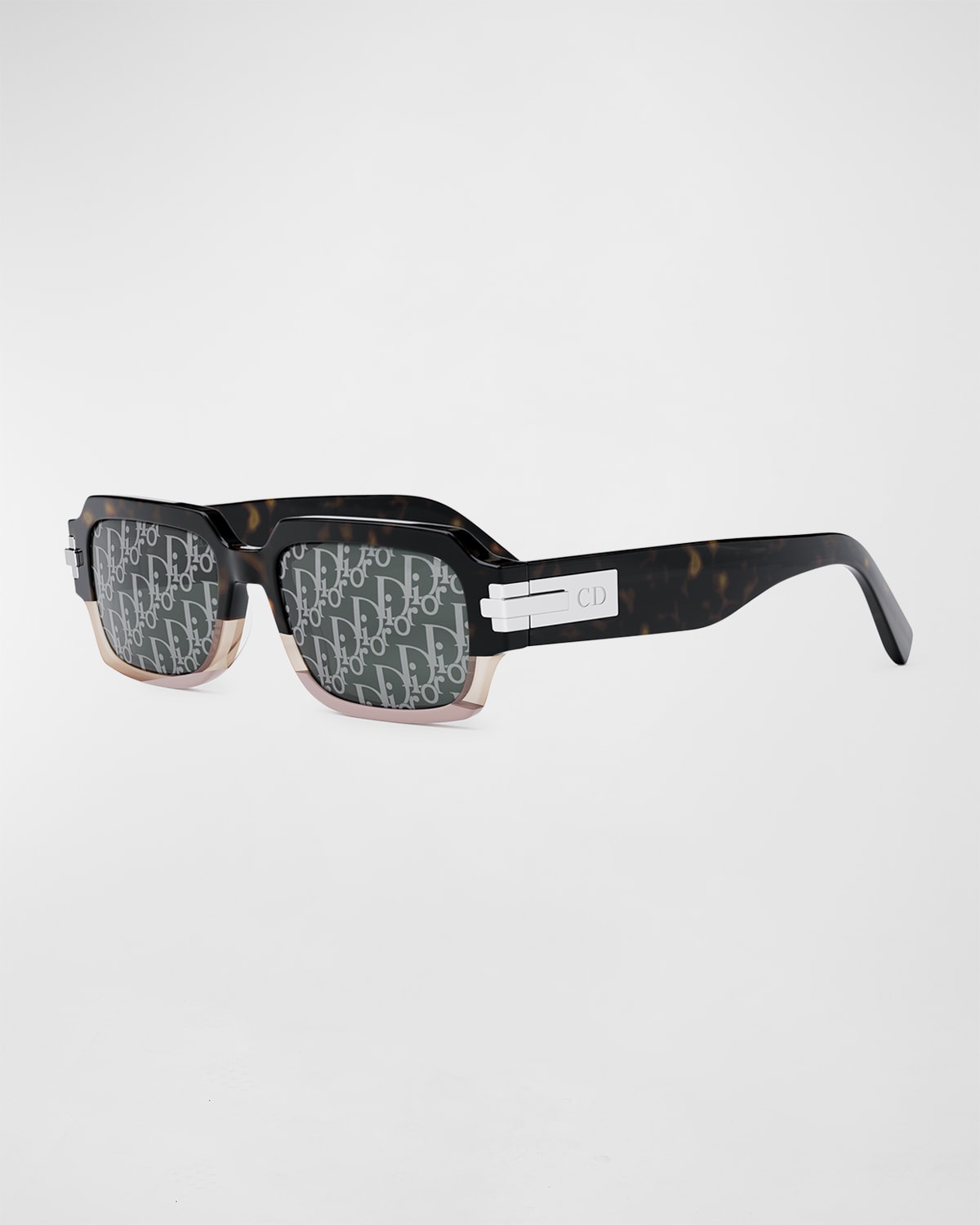 Dior Men's Logo-Lens Rectangle Sunglasses