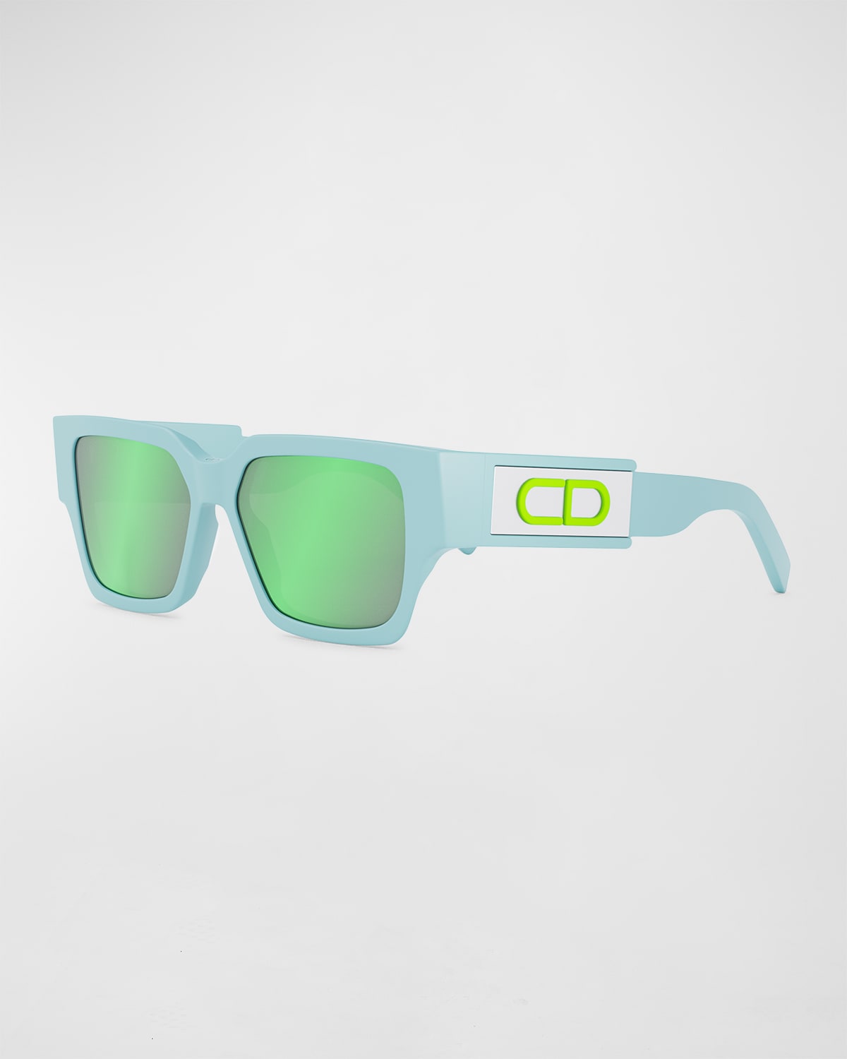Dior Cd Su (80c7) Dm 40079 U 84q Square Sunglasses In Blue Green