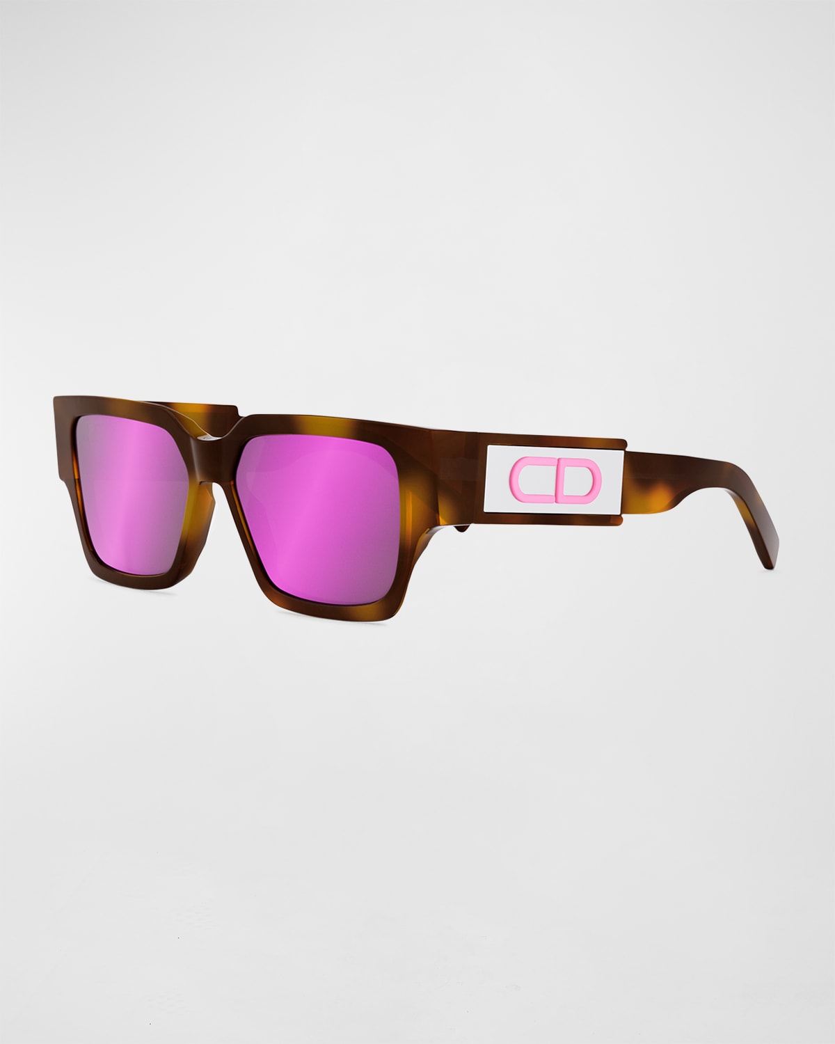 Dior Cd Su Dm 40079 U 56z Square Sunglasses In Havana