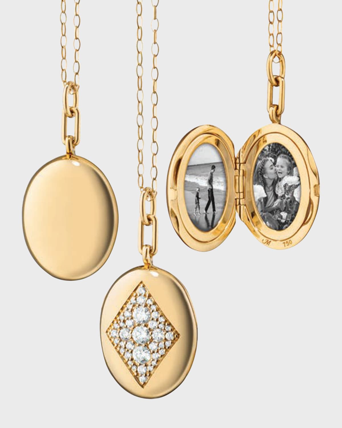 Yellow Gold Art Deco Diamond Locket Necklace