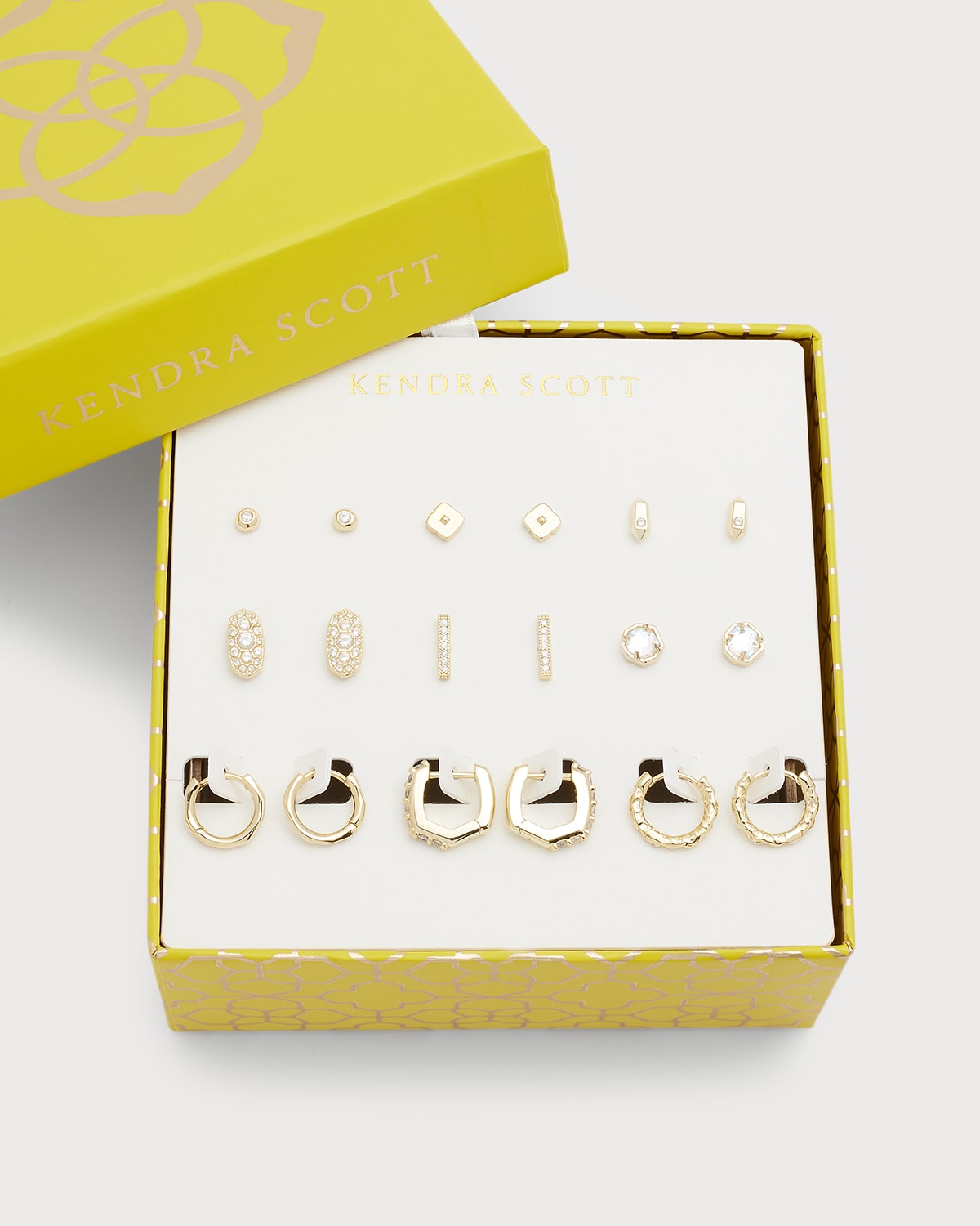 Cubic Zirconia Earrings, Set of 9