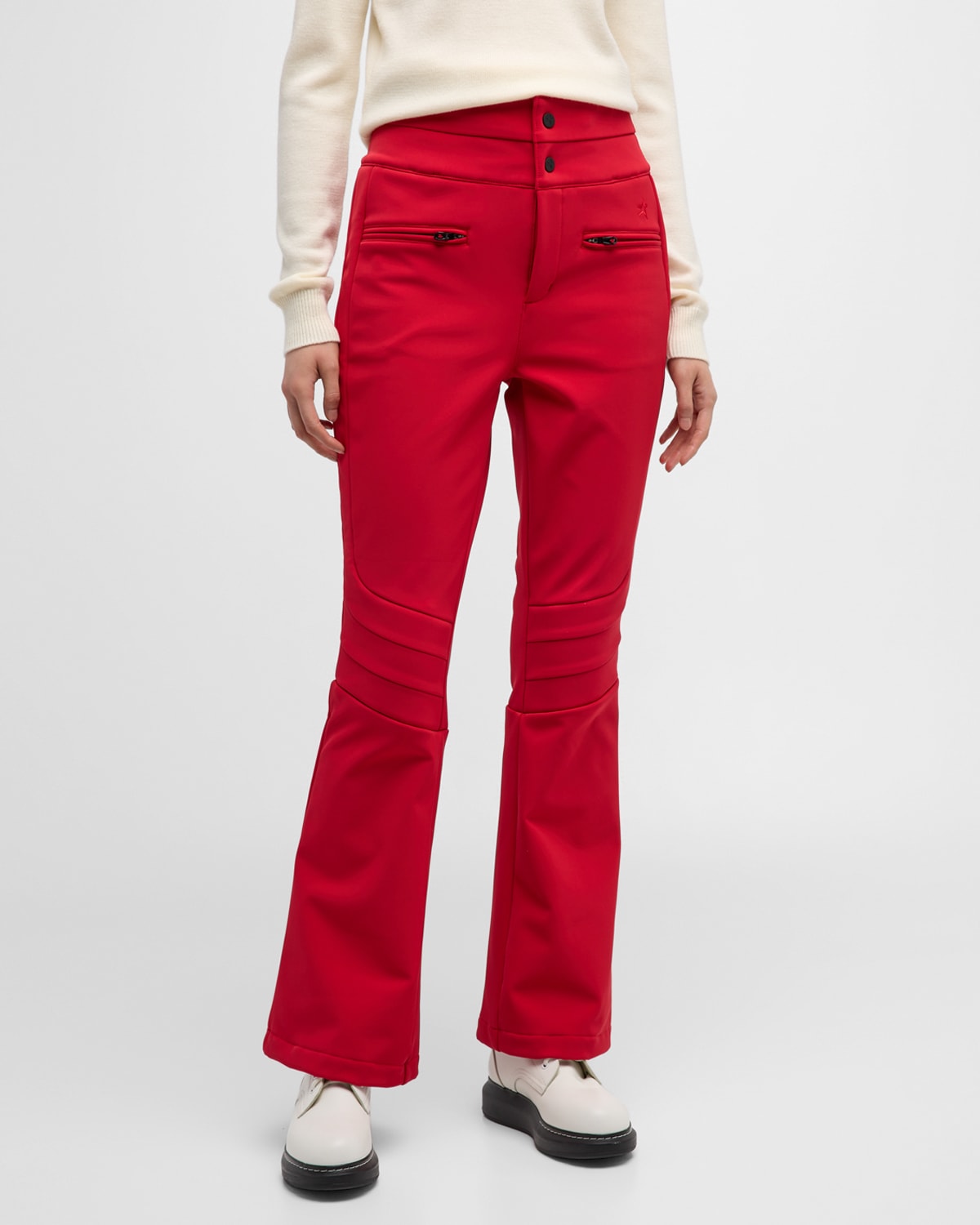 Shop Perfect Moment Aurora High-waist Flared Ski Pant In Red