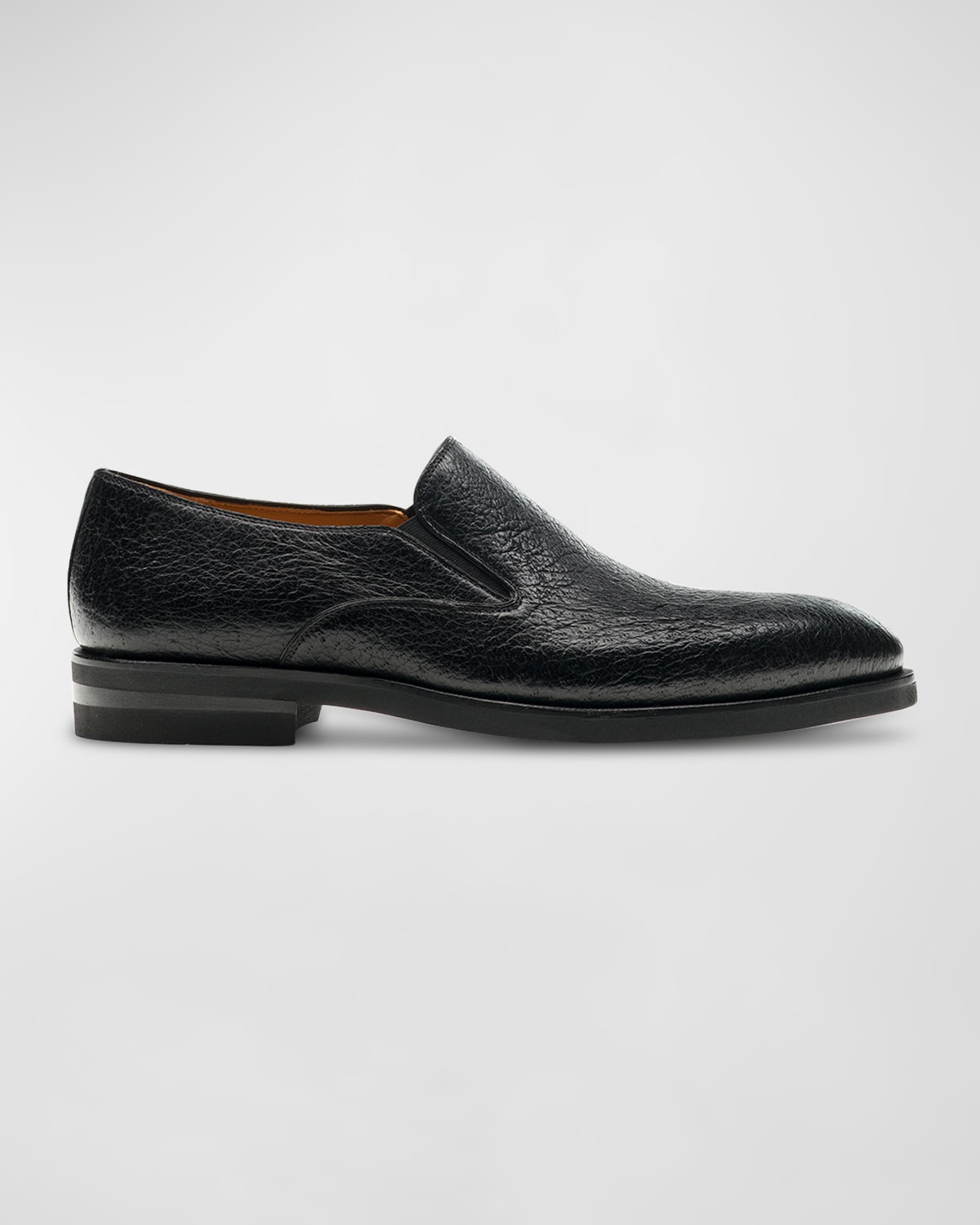 Magnanni Men's Lima Peccary Leather Loafers In Black
