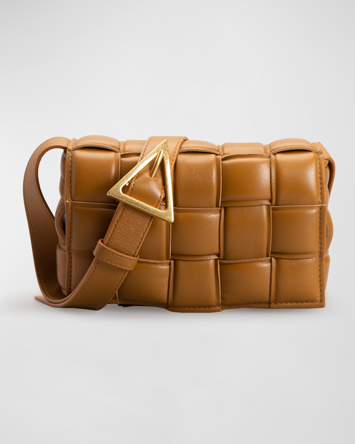 Bottega Veneta Mini Padded Cassette Intrecciato Leather Crossbody Bag In Daytime