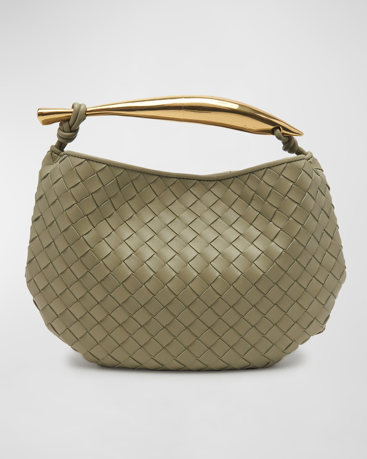 Bottega Veneta Sardine Intrecciato Napa Top-handle Bag In Travertine-muse B
