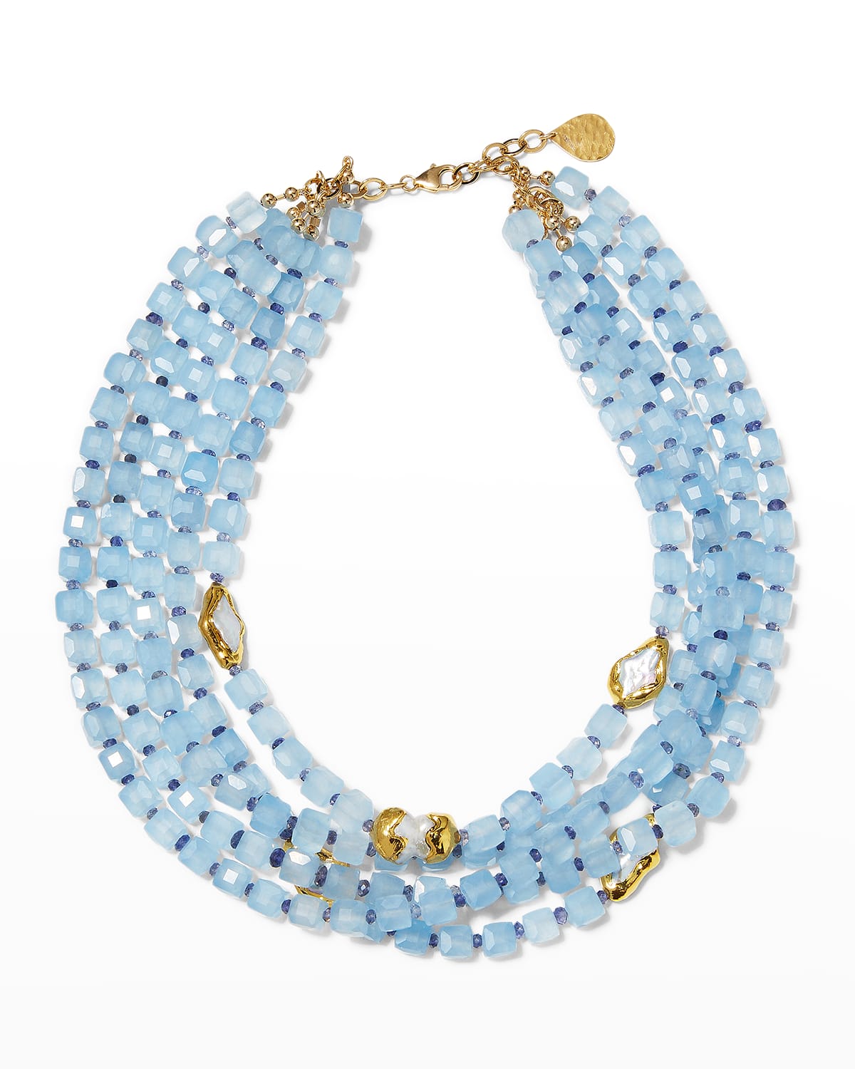 Devon Leigh Periwinkle Chalcedony Multi-Strand Necklace