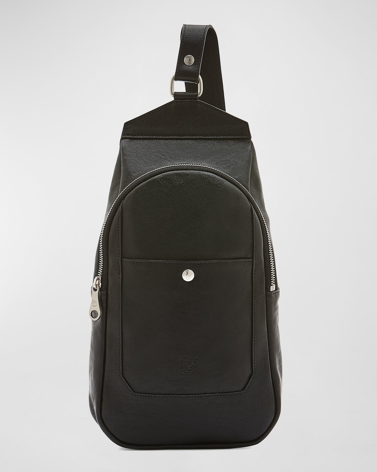 Il Bisonte Men's Cosimo Leather Single-shoulder Backpack In Black
