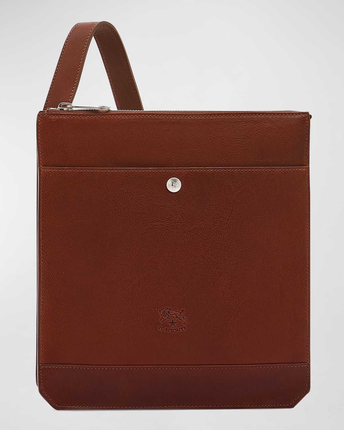 Il Bisonte Men's Meleto Leather Crossbody Bag In Cognac