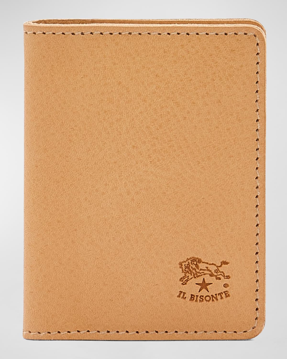 Il Bisonte Men's Vachetta Leather Bifold Card Case In Natural