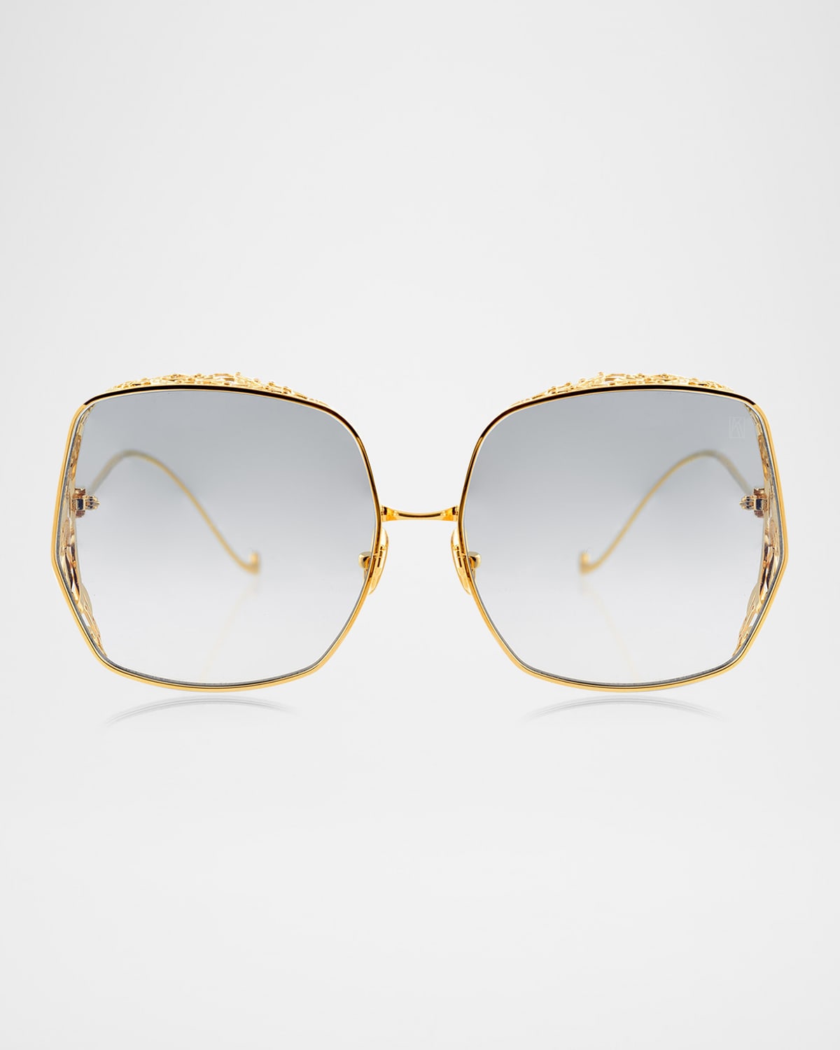 Anna-karin Karlsson Nouveau Romantica Round Stainless Steel Sunglasses In Gold