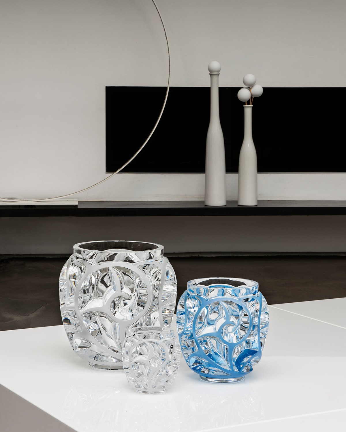 Lalique Tourbillions Grand Vase In Transparent