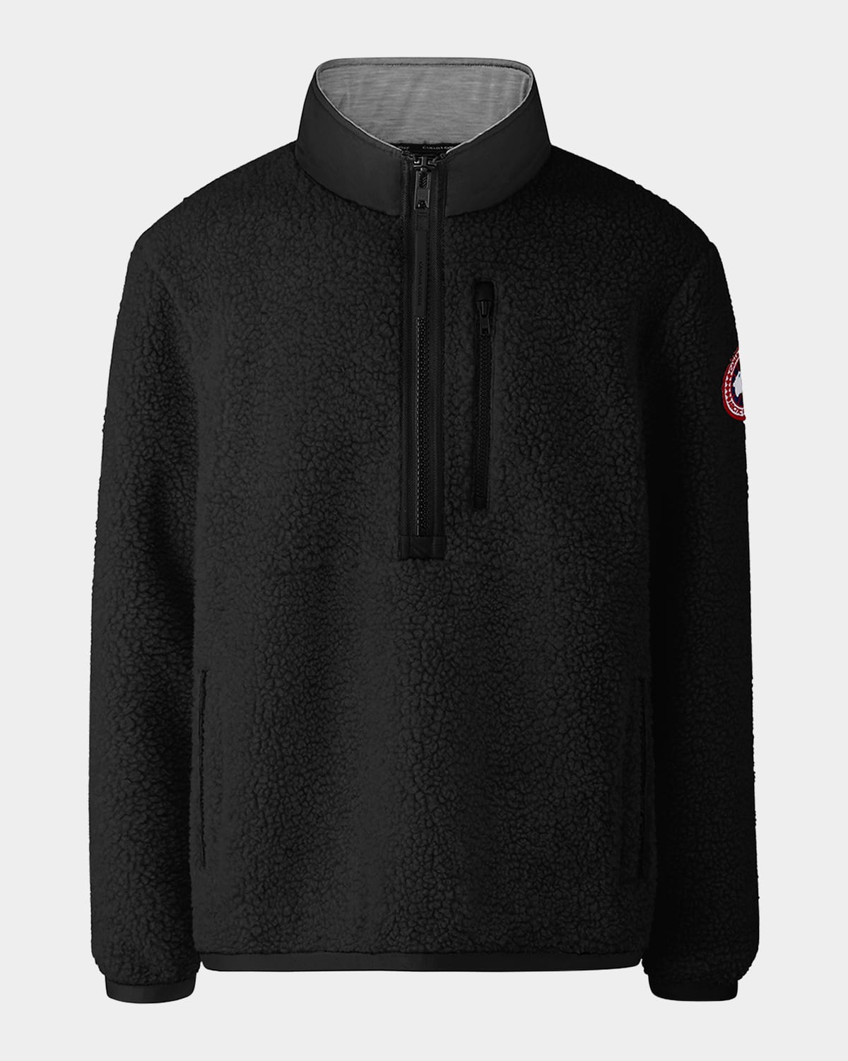 Canada Goose Renfrew Kind High Pile Fleece Pullover In Black