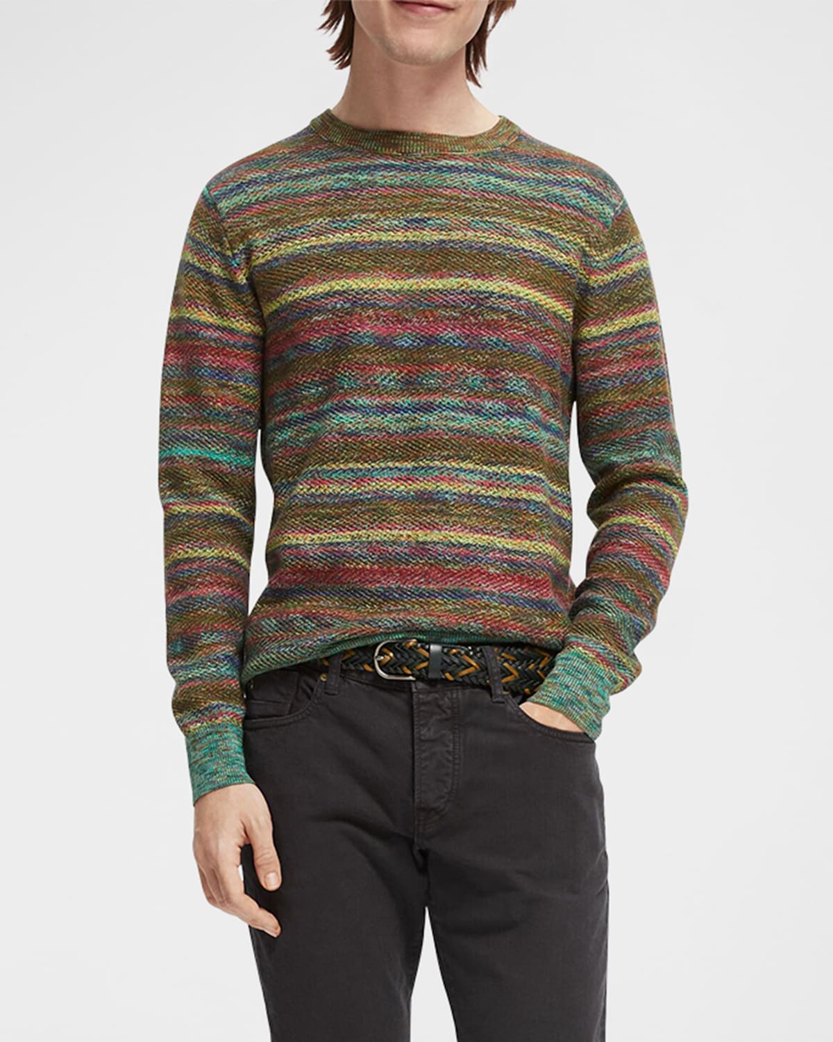 Men's Structured Space-Dyed Sweater