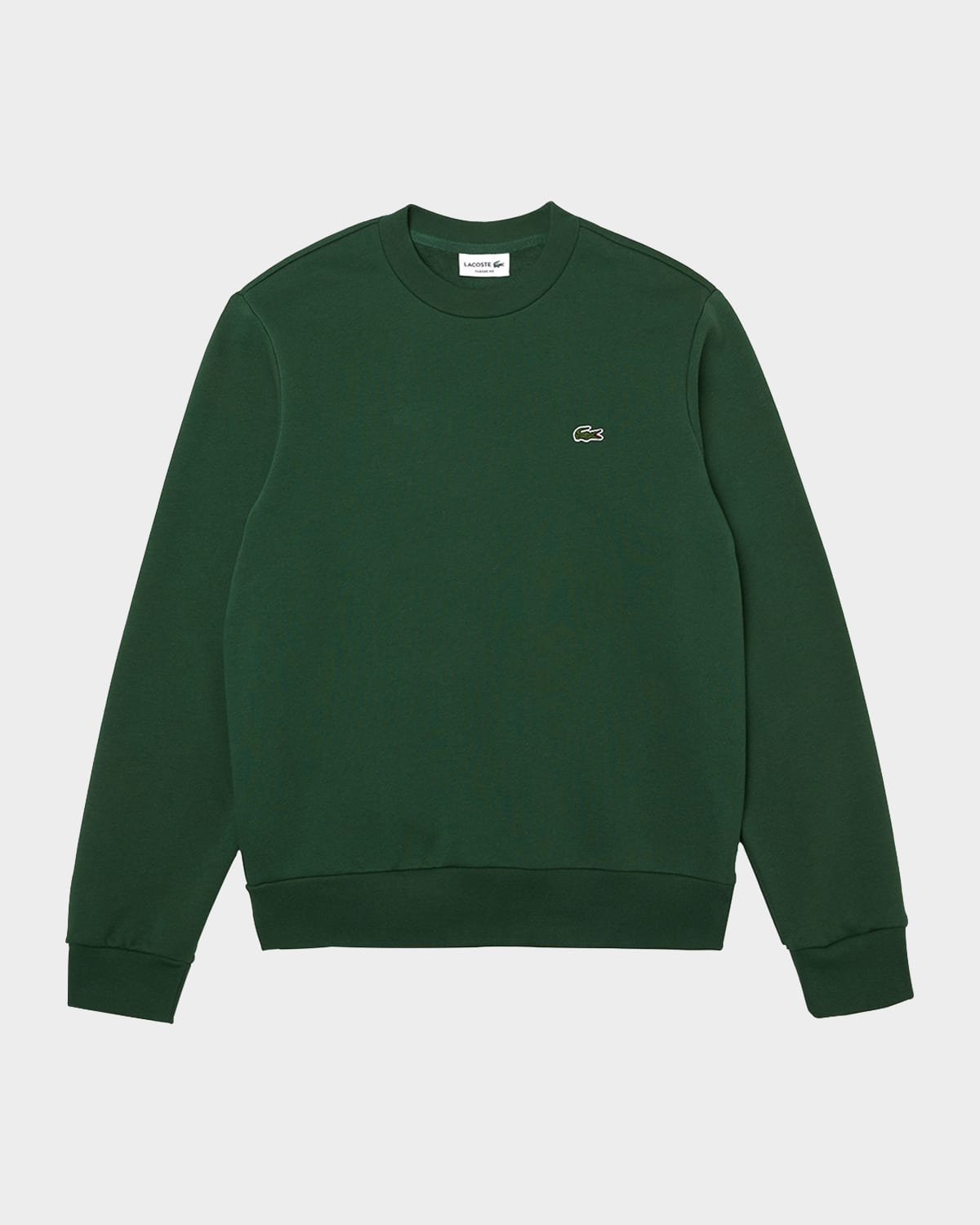 Lacoste Cotton Blend Fleece Pullover Hoodie In Green