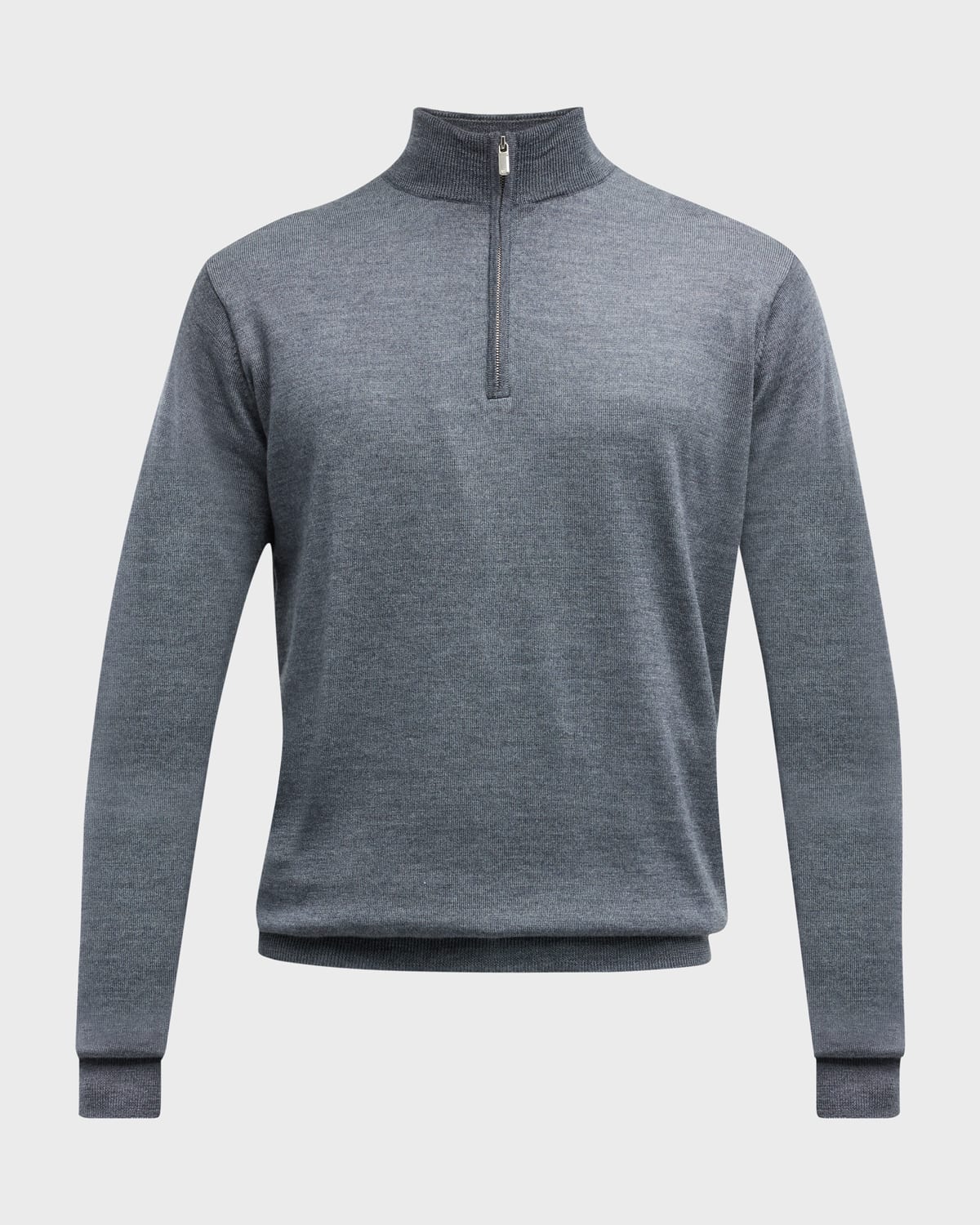 Peter Millar Crown Soft Quarter Zip Merino Wool Blend Pullover In Charcoal