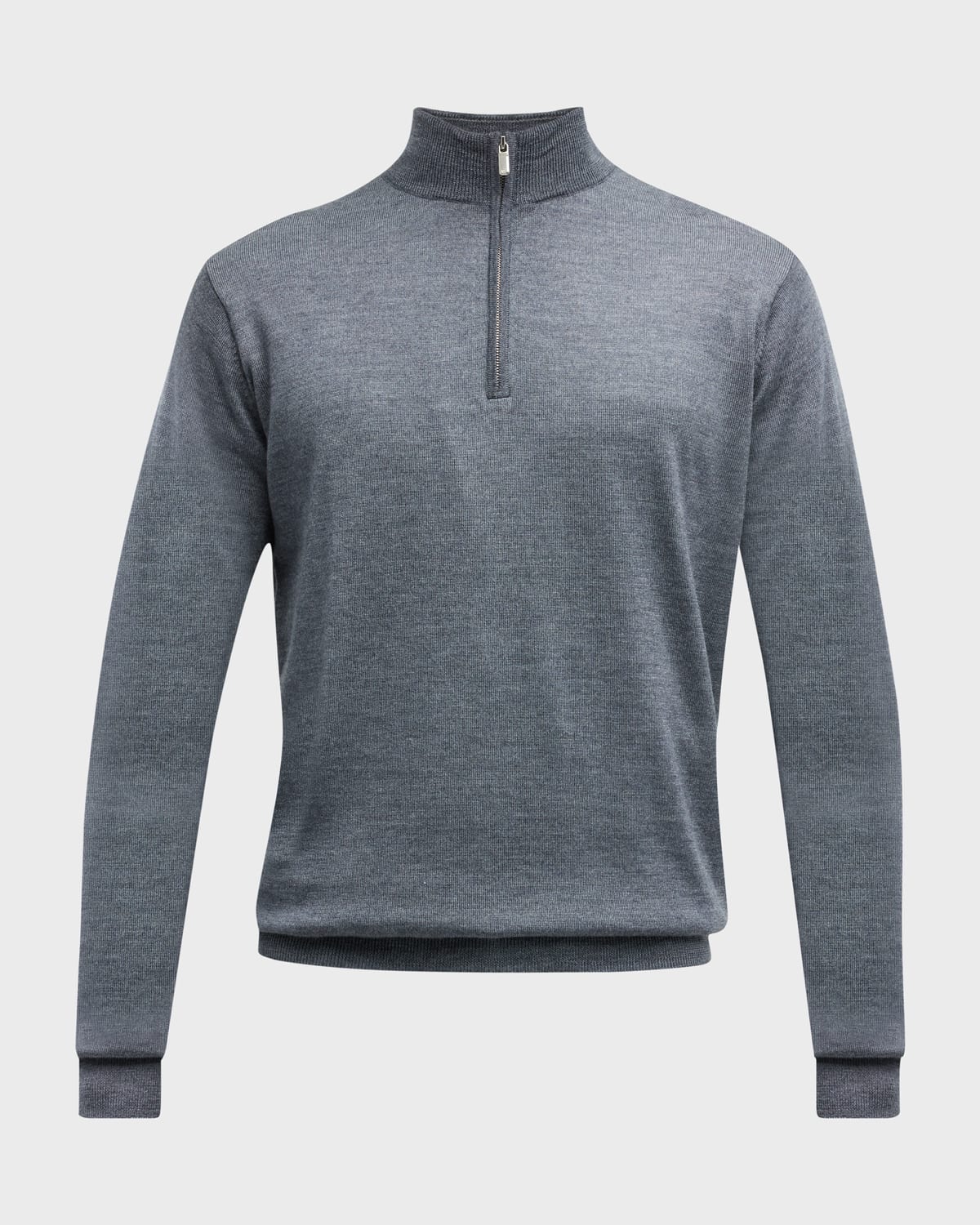 Shop Peter Millar Men's Autumn Crest Quarter-zip Sweater In Charcoal