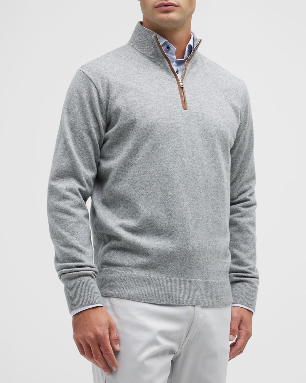 Peter Millar Men's Stretch Cashmere Quarter-Zip Sweater