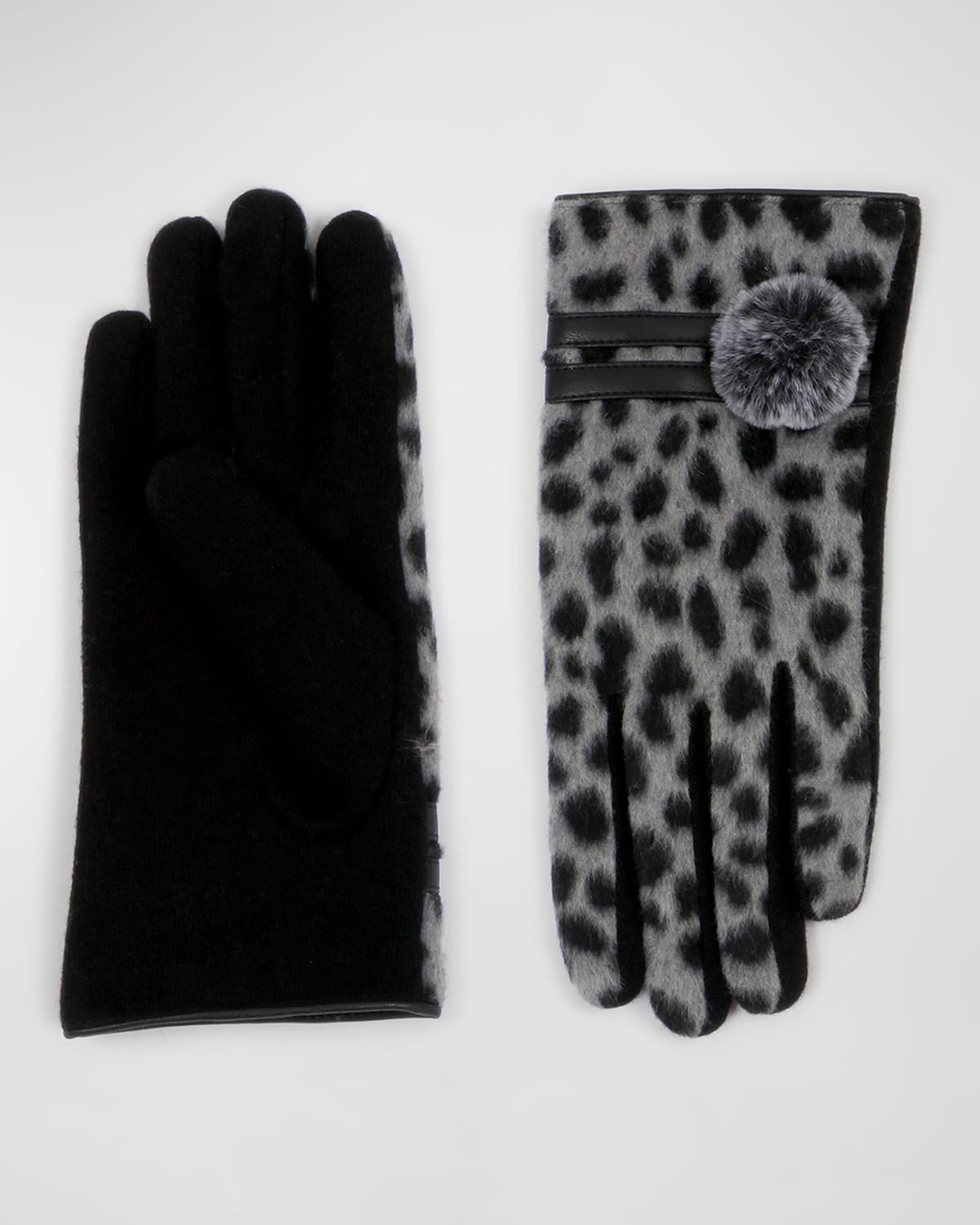 Pauline Leopard-Print Gloves