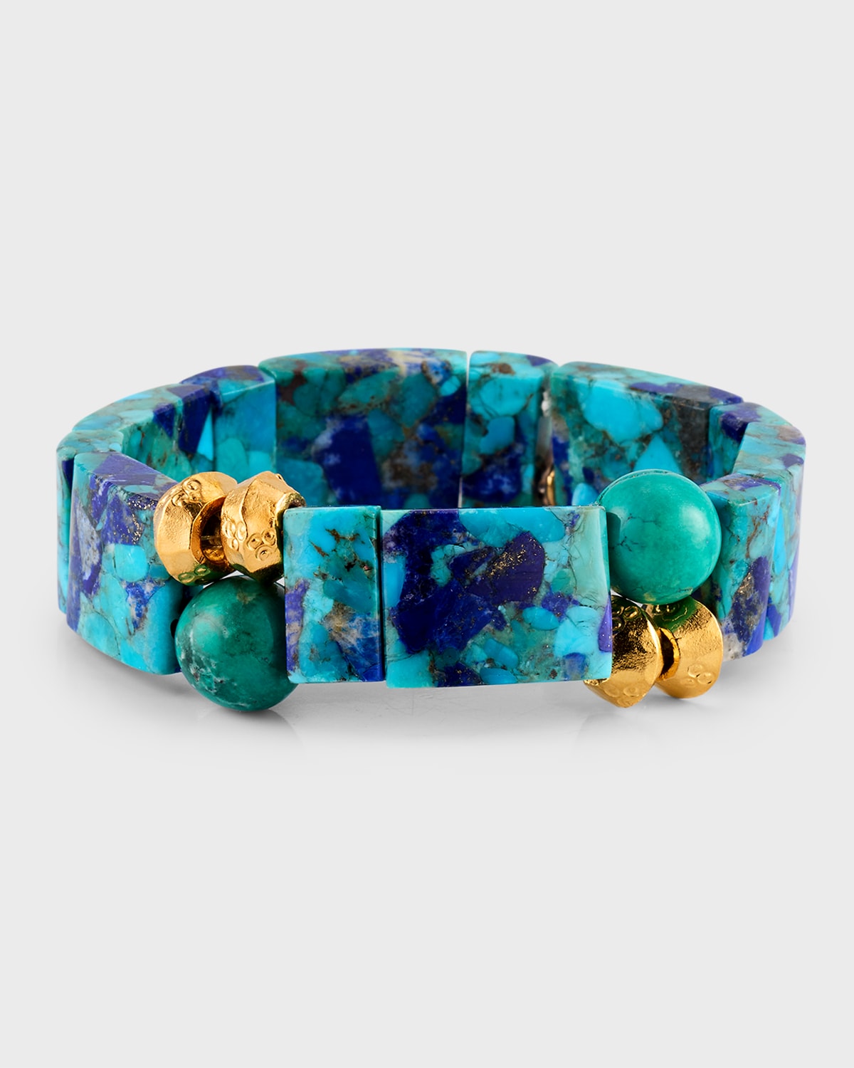 Devon Leigh Lapis Turquoise Stretch Bracelet