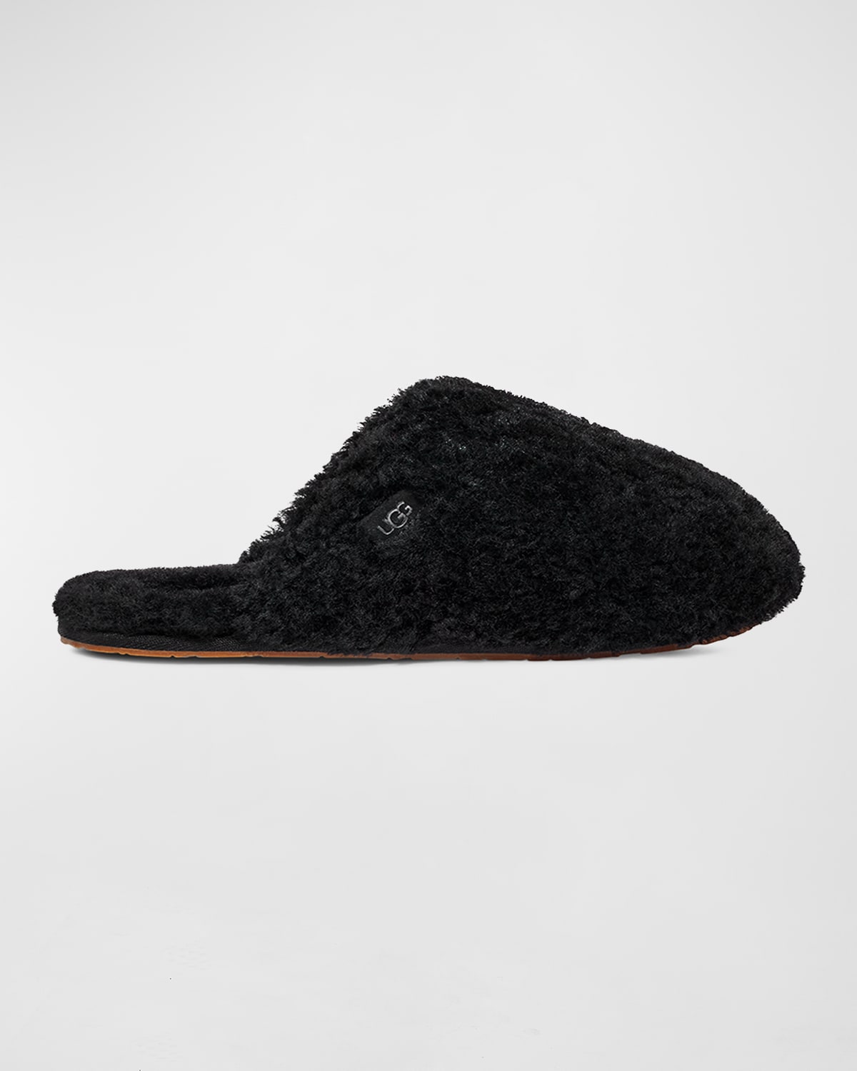 Ugg Maxi Curly Shearling Slide Slippers In Black