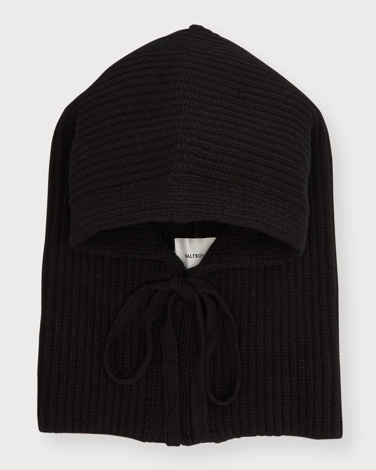 Halfboy Ribbed-knit Wool Balaclava In Black